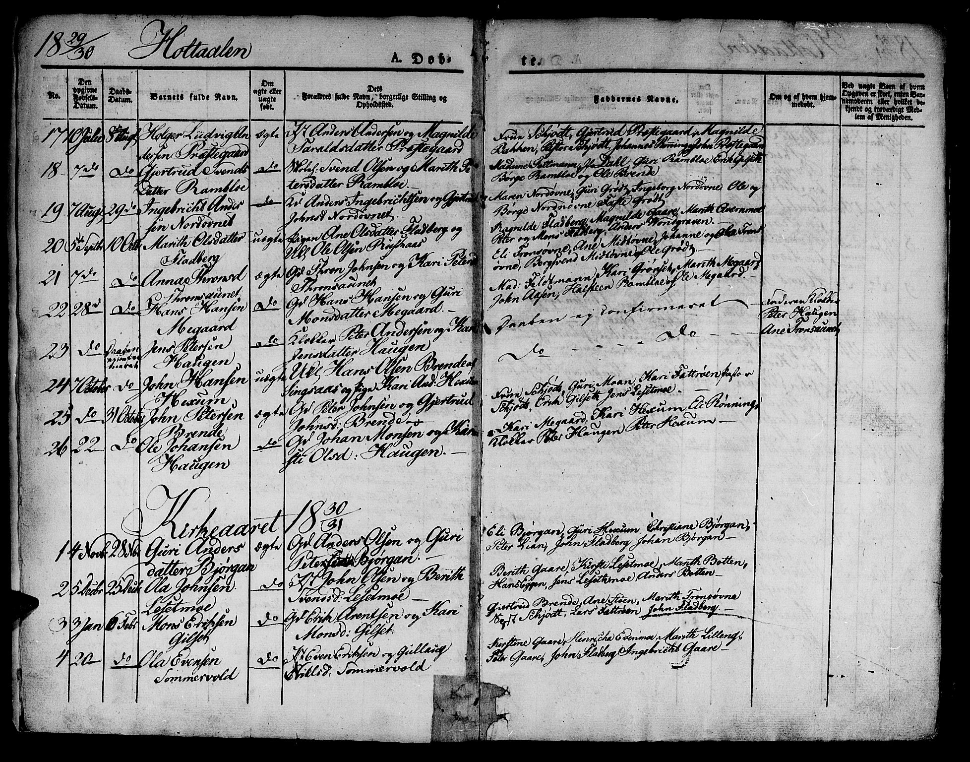 Ministerialprotokoller, klokkerbøker og fødselsregistre - Sør-Trøndelag, SAT/A-1456/685/L0957: Ministerialbok nr. 685A04 /1, 1829-1845