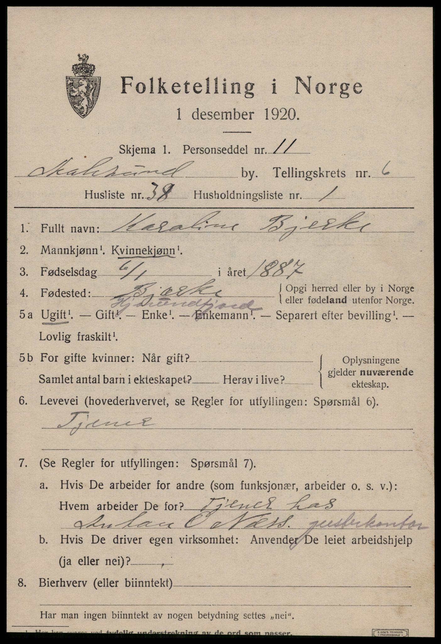 SAT, Folketelling 1920 for 1501 Ålesund kjøpstad, 1920, s. 18924