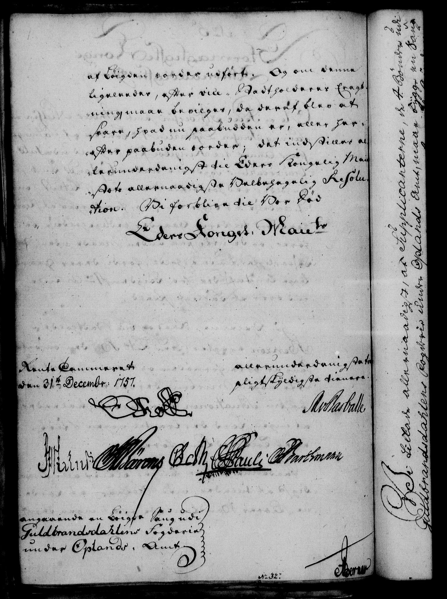 Rentekammeret, Kammerkanselliet, RA/EA-3111/G/Gf/Gfa/L0040: Norsk relasjons- og resolusjonsprotokoll (merket RK 52.40), 1758, s. 48