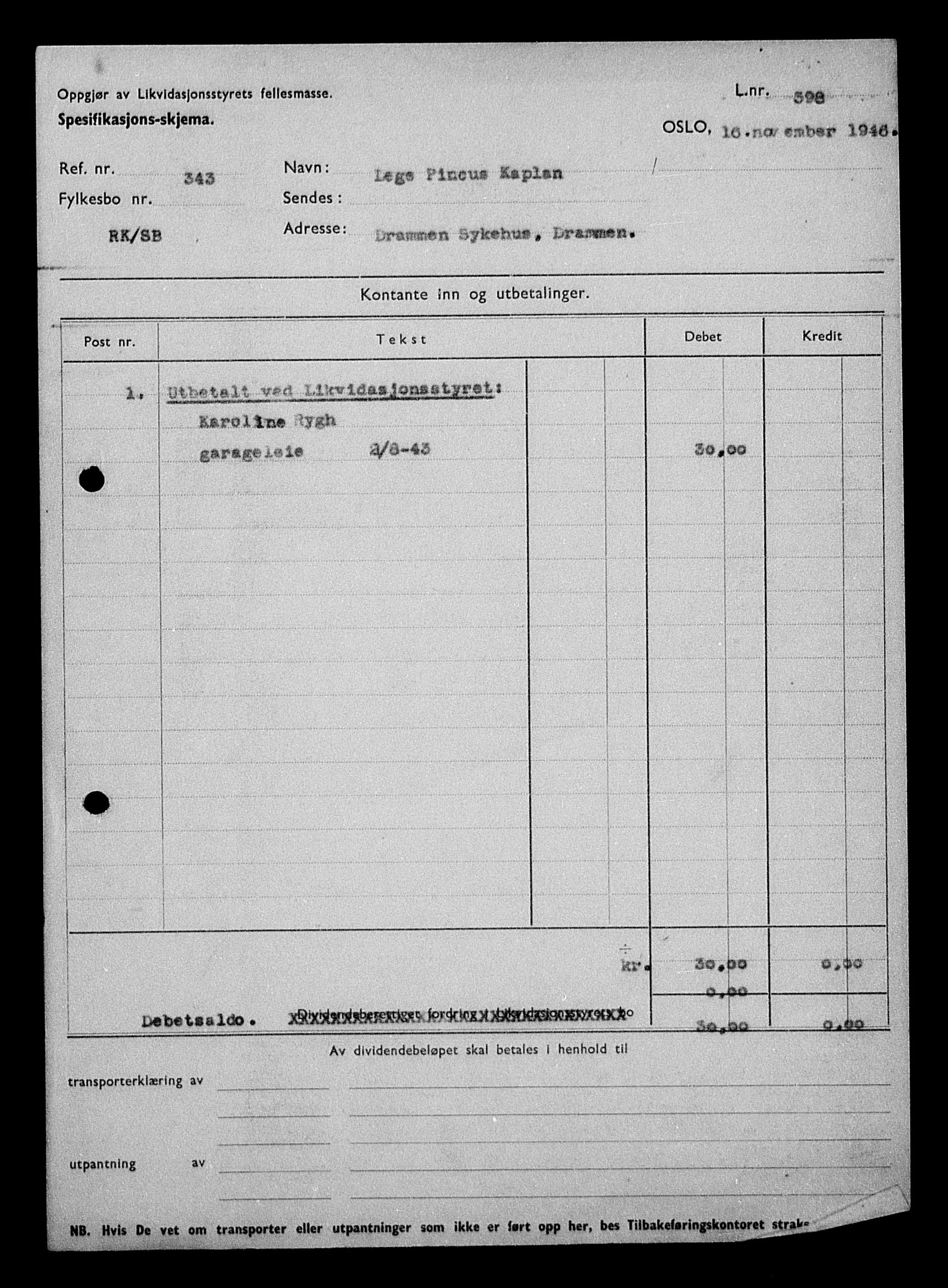 Justisdepartementet, Tilbakeføringskontoret for inndratte formuer, AV/RA-S-1564/H/Hc/Hcc/L0928: --, 1945-1947, s. 89