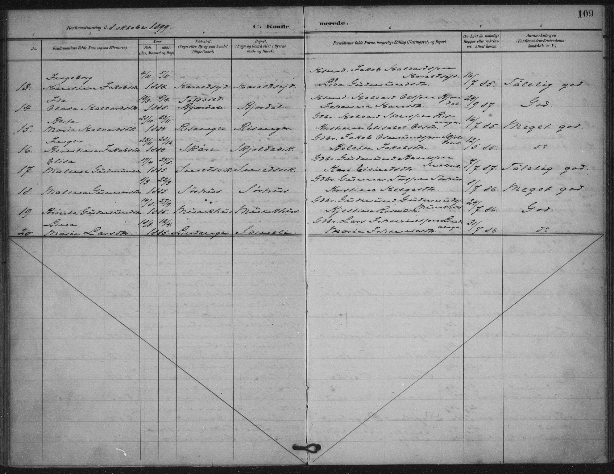 Skjold sokneprestkontor, AV/SAST-A-101847/H/Ha/Haa/L0011: Ministerialbok nr. A 11, 1897-1914, s. 109