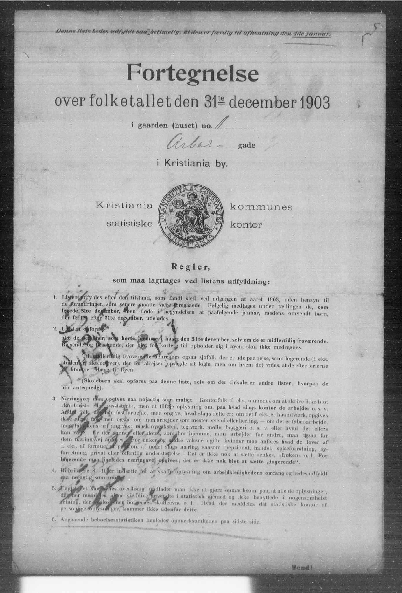 OBA, Kommunal folketelling 31.12.1903 for Kristiania kjøpstad, 1903, s. 514