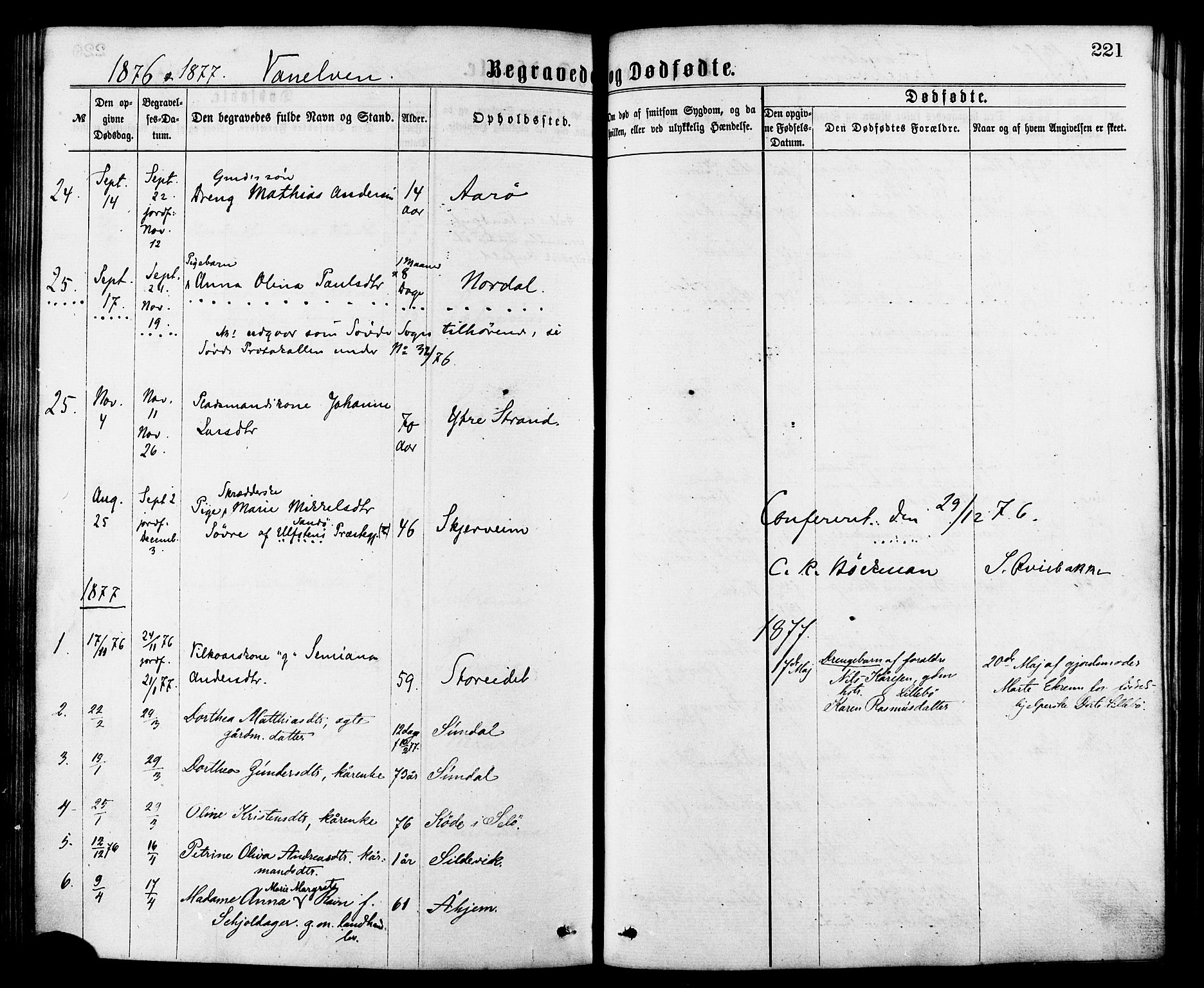 Ministerialprotokoller, klokkerbøker og fødselsregistre - Møre og Romsdal, AV/SAT-A-1454/501/L0007: Ministerialbok nr. 501A07, 1868-1884, s. 221