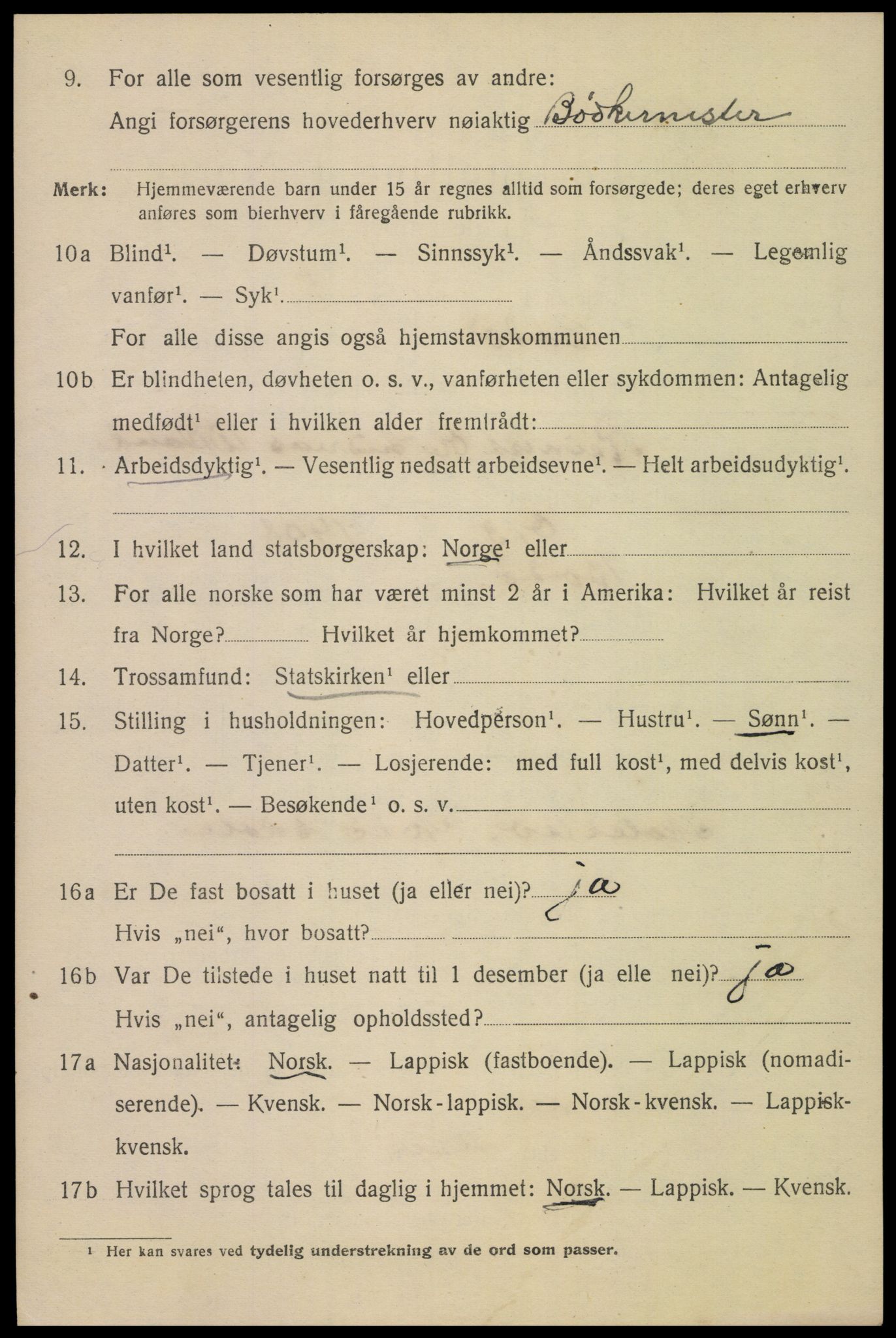 SAT, Folketelling 1920 for 1804 Bodø kjøpstad, 1920, s. 9760