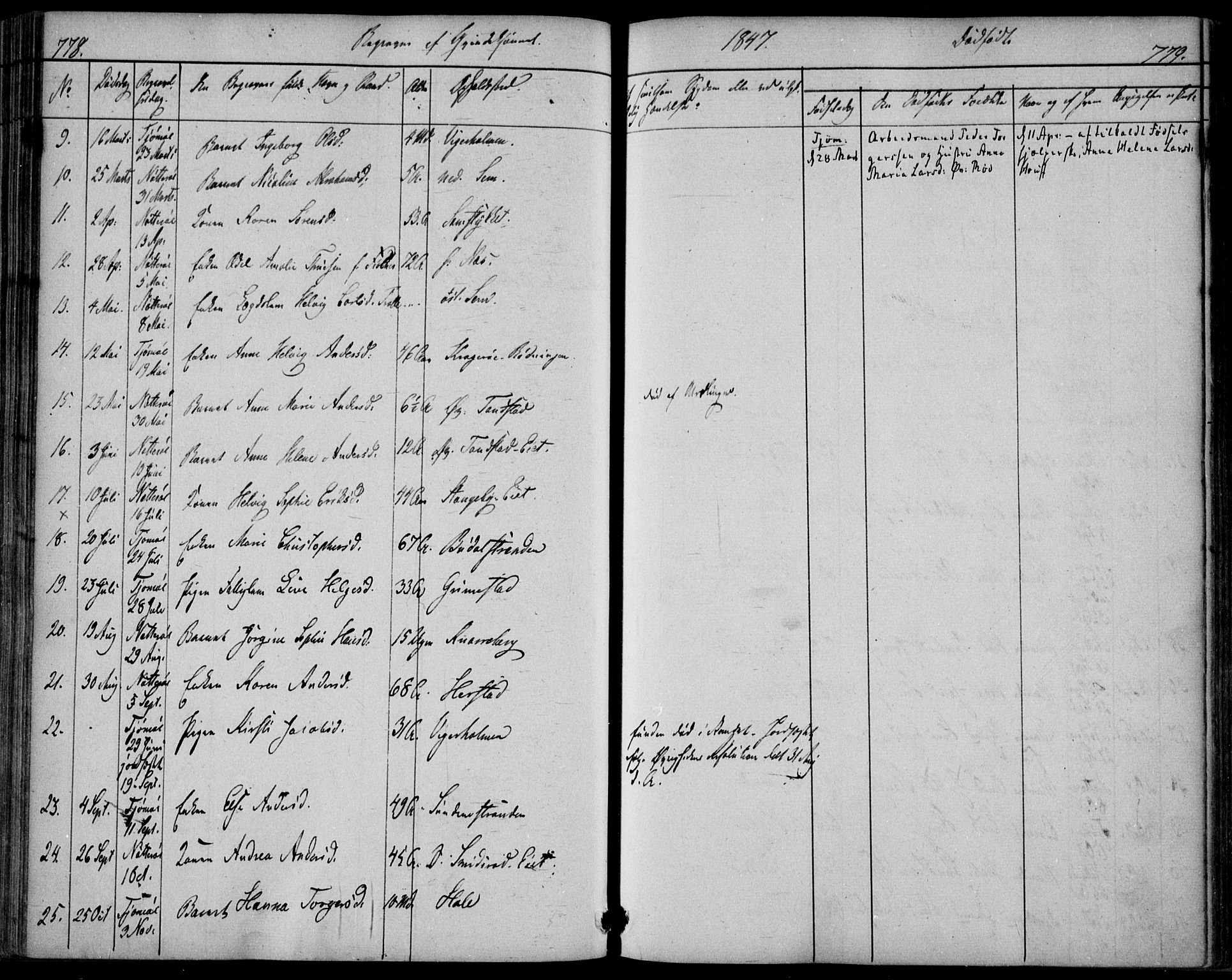 Nøtterøy kirkebøker, AV/SAKO-A-354/F/Fa/L0005: Ministerialbok nr. I 5, 1839-1852, s. 778-779