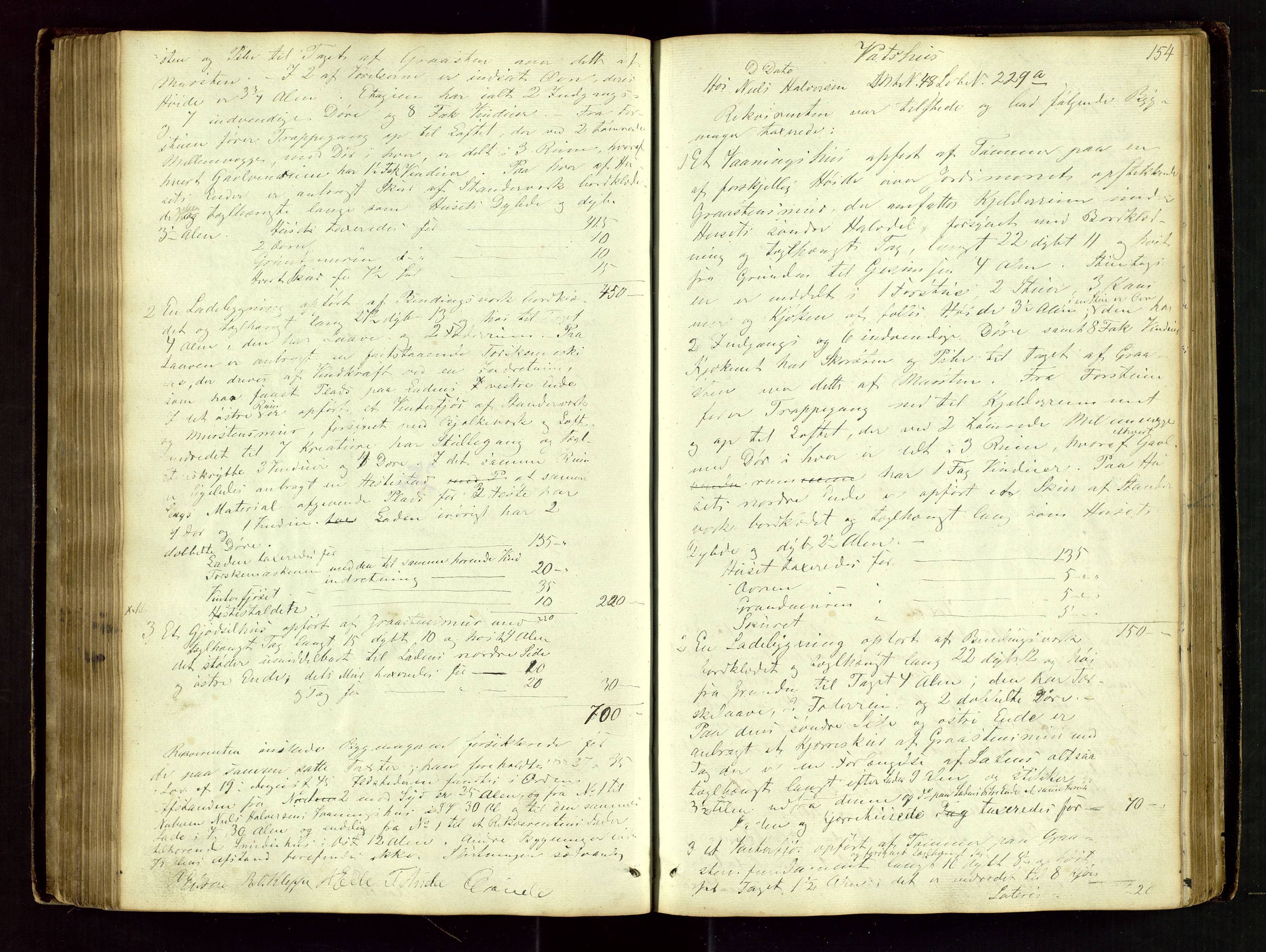 Klepp lensmannskontor, AV/SAST-A-100163/Gob/L0001: "Brandtaxatjons Protocol for Kleps Thinglaug", 1846-1881, s. 153b-154a