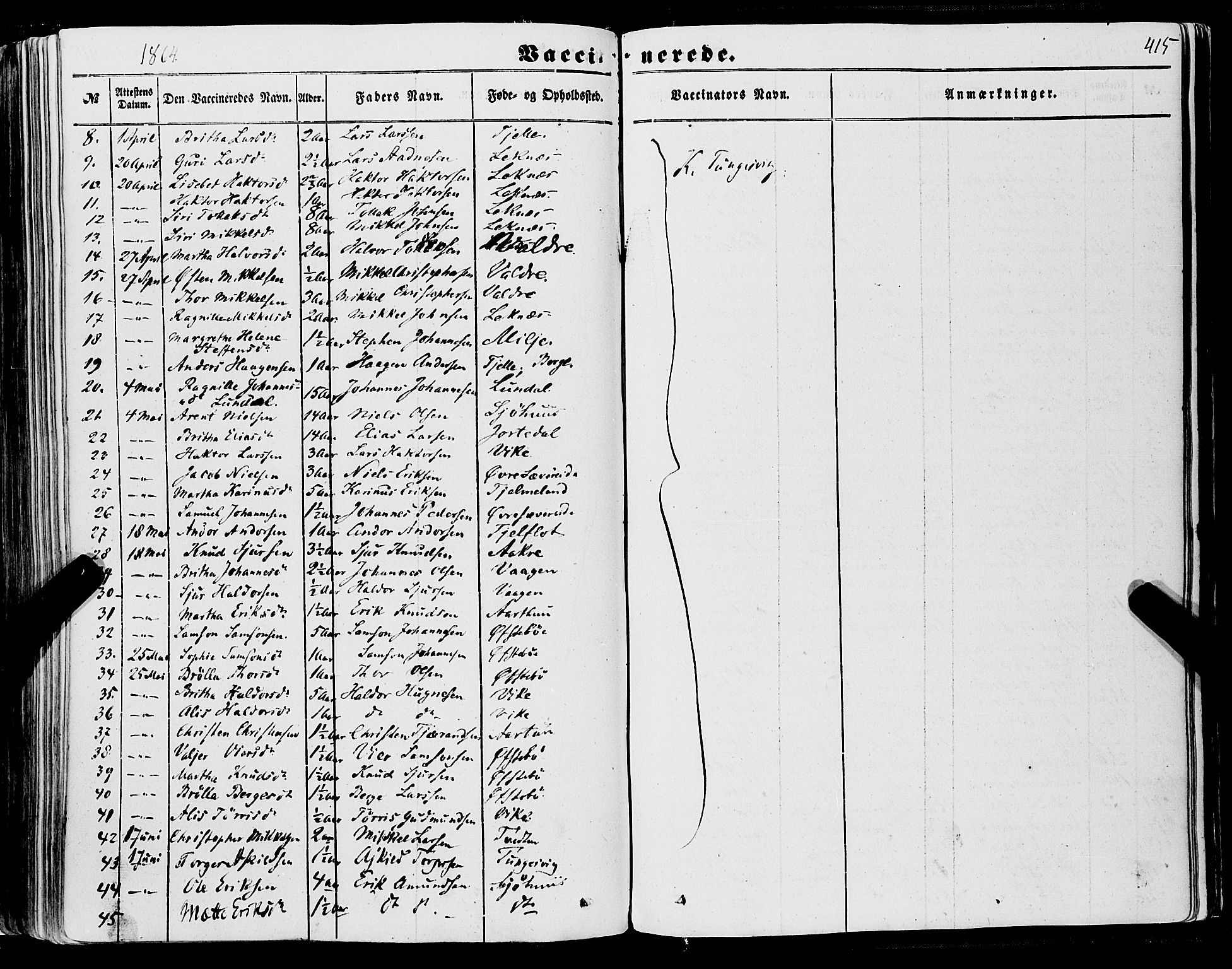 Skånevik sokneprestembete, AV/SAB-A-77801/H/Haa: Ministerialbok nr. A 5II, 1848-1869, s. 415