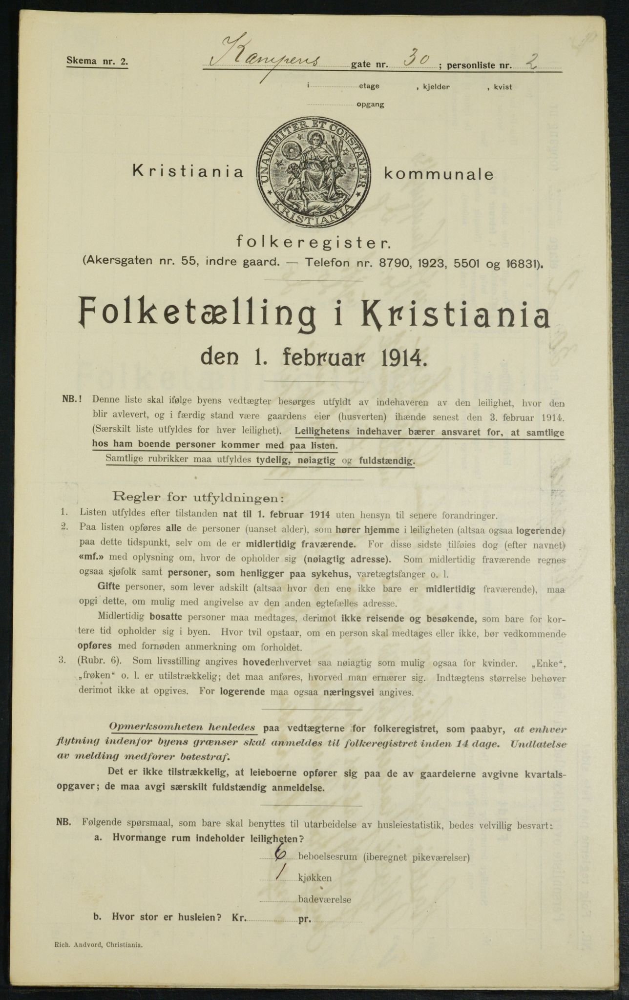 OBA, Kommunal folketelling 1.2.1914 for Kristiania, 1914, s. 47896