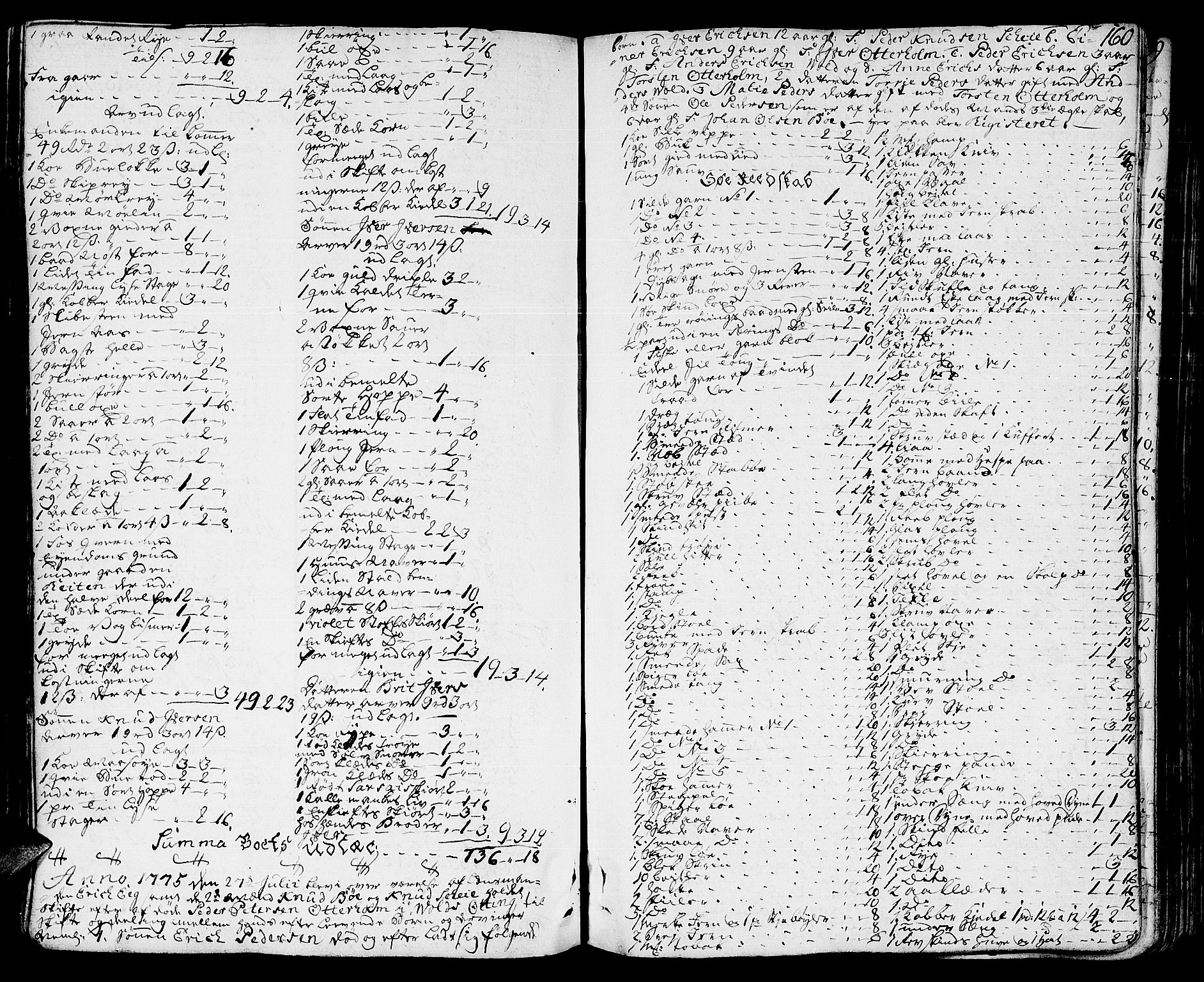 Romsdal sorenskriveri, SAT/A-4149/1/3/3A/L0010: Skifteprotokoll, 1774-1782, s. 159b-160a