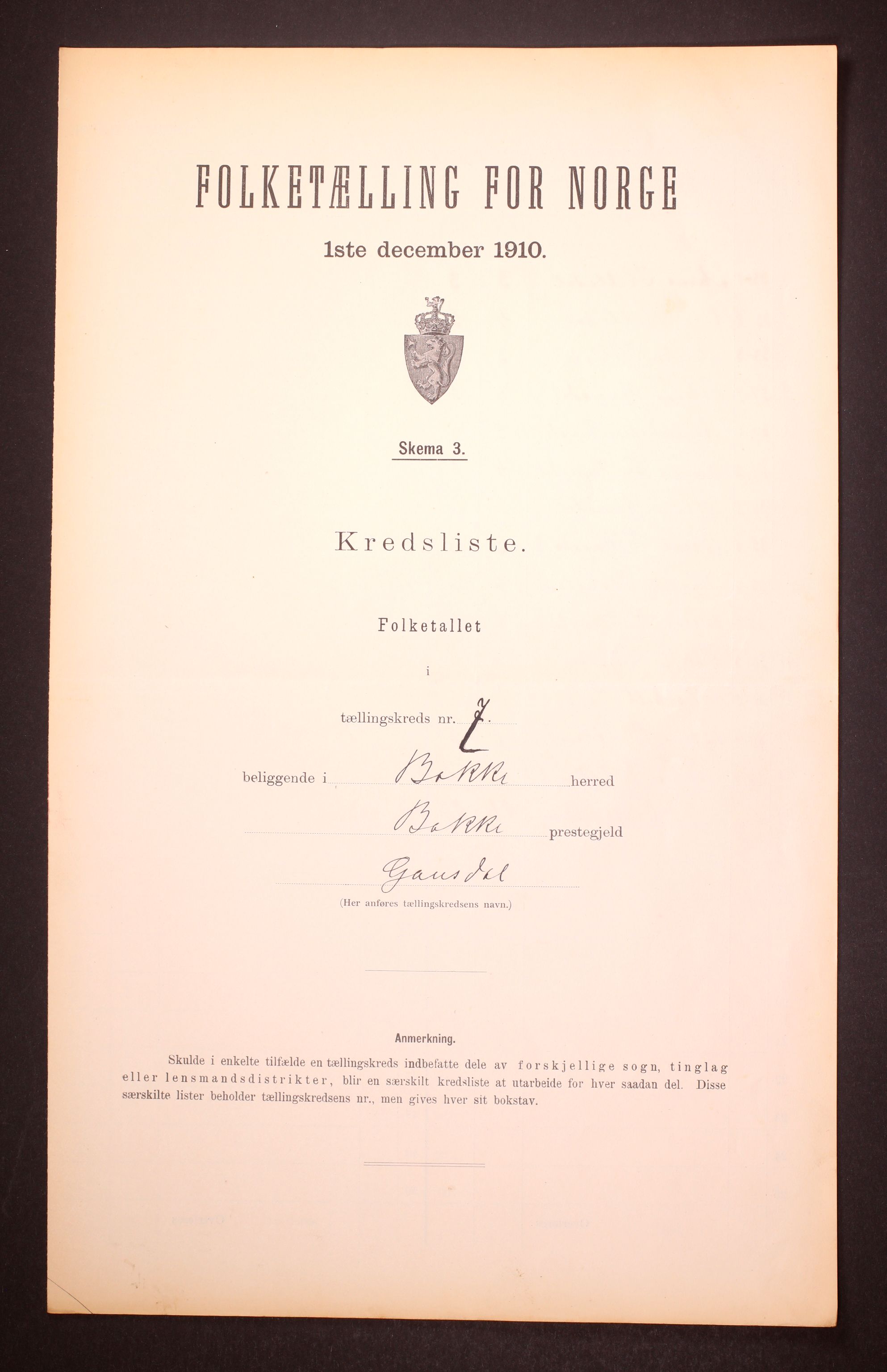 RA, Folketelling 1910 for 1045 Bakke herred, 1910, s. 22