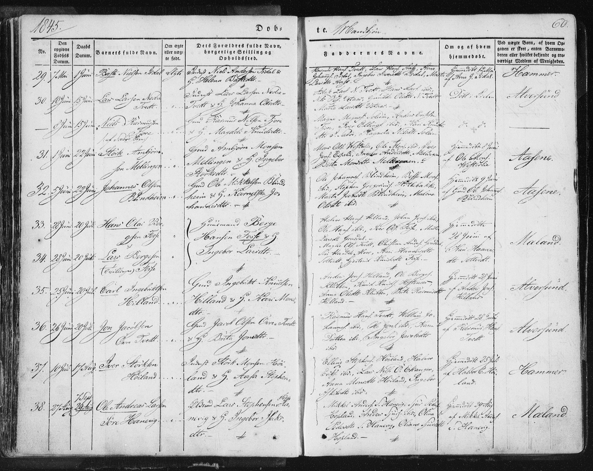 Hamre sokneprestembete, AV/SAB-A-75501/H/Ha/Haa/Haaa/L0012: Ministerialbok nr. A 12, 1834-1845, s. 60