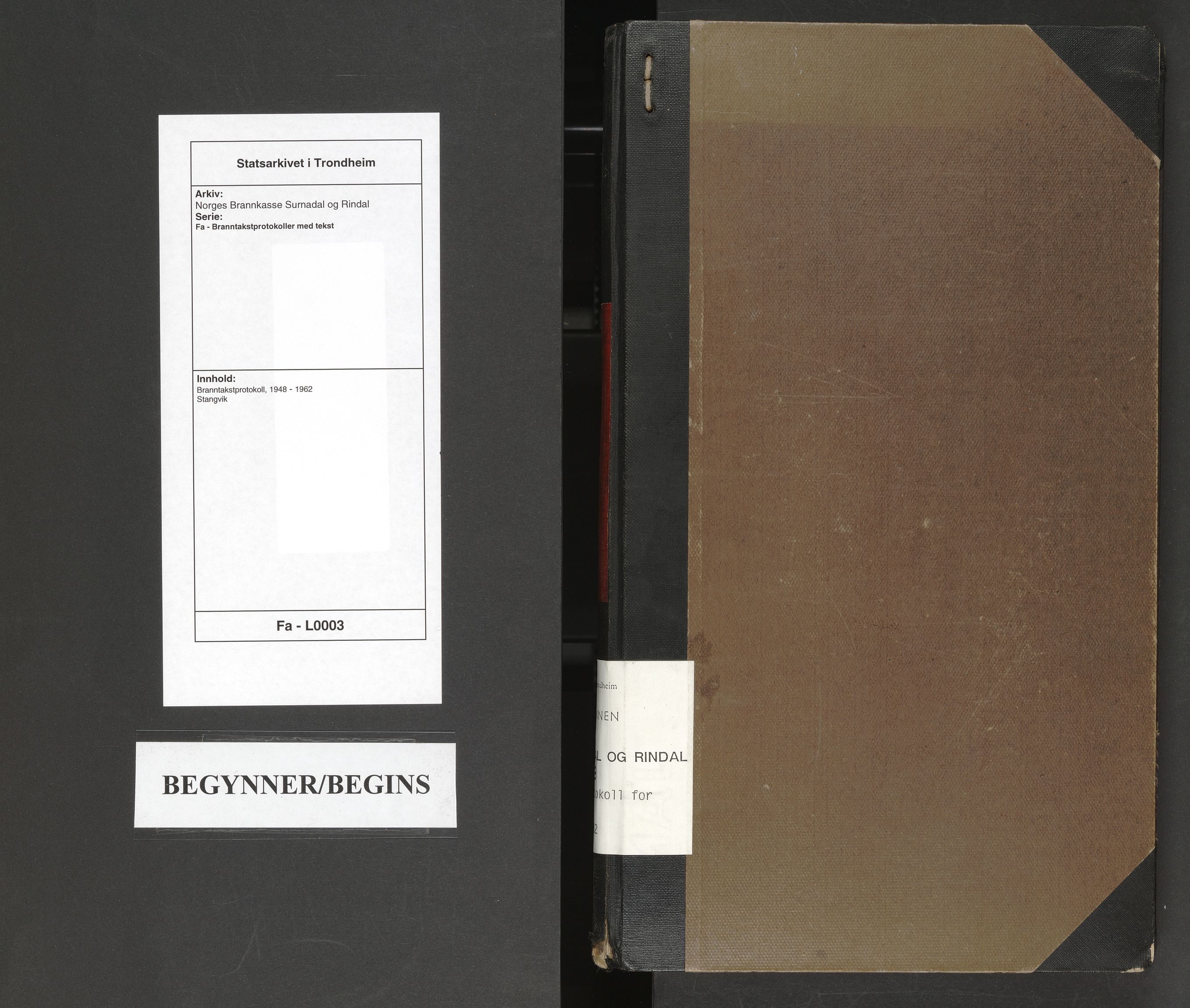 Norges Brannkasse Surnadal og Rindal, AV/SAT-A-5509/Fa/L0003: Branntakstprotokoll, 1948-1962