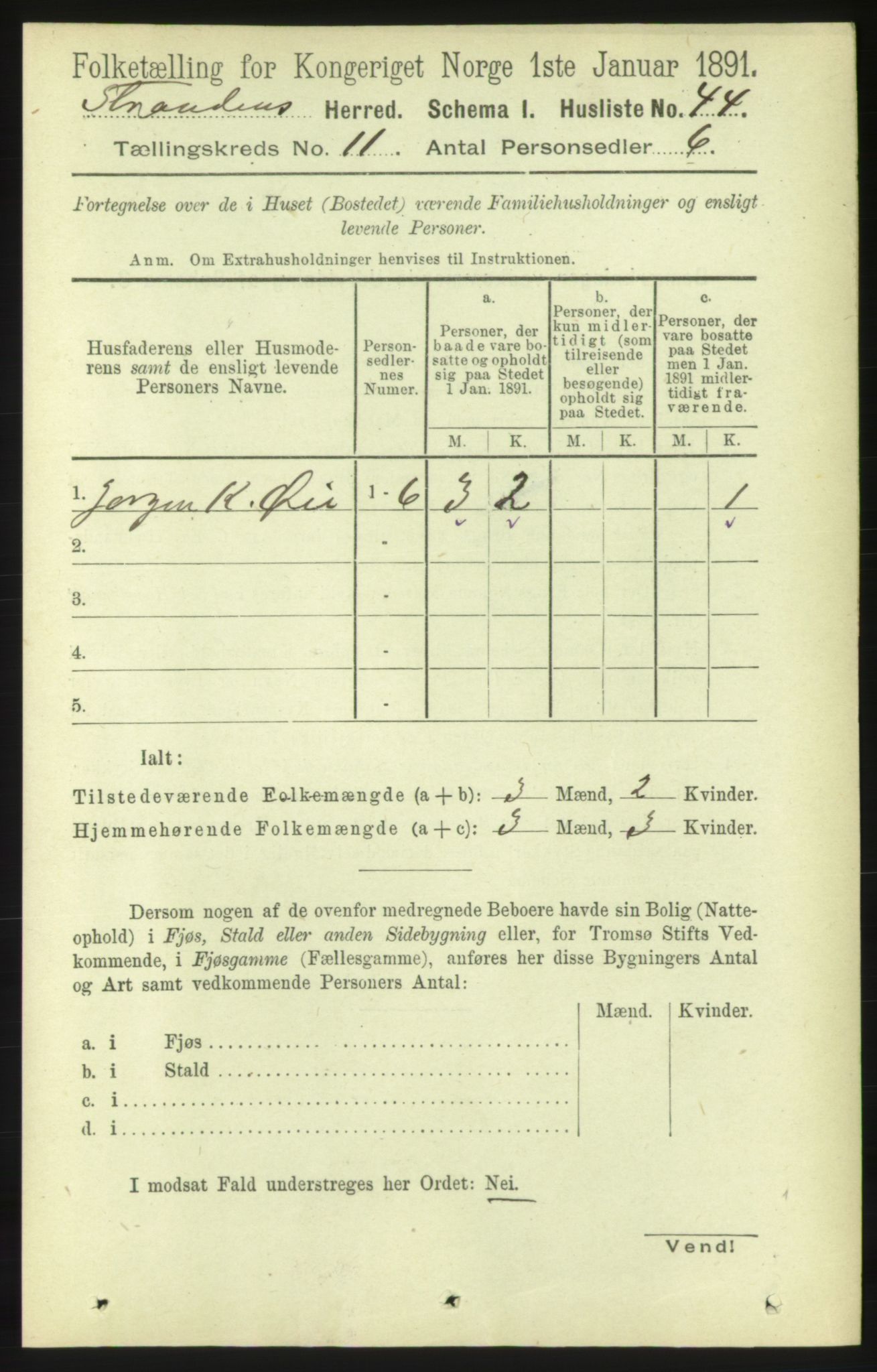 RA, Folketelling 1891 for 1525 Stranda herred, 1891, s. 2465