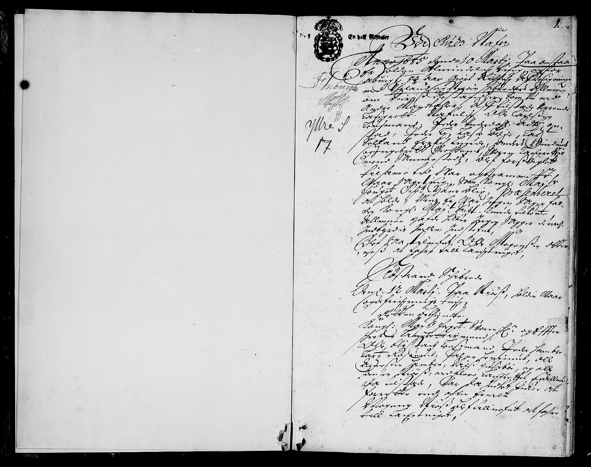 Ytre Sogn tingrett, SAB/A-2601/1/F/Fa/L0018: Tingbok (justisprotokoll), 1685-1686, s. 0b-1a
