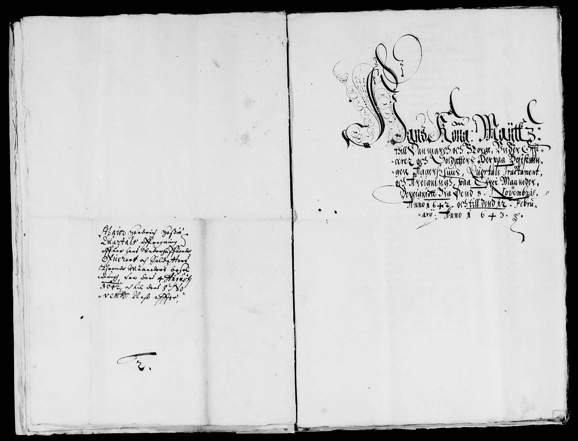 Rentekammeret inntil 1814, Reviderte regnskaper, Lensregnskaper, AV/RA-EA-5023/R/Rb/Rba/L0169: Akershus len, 1642-1643