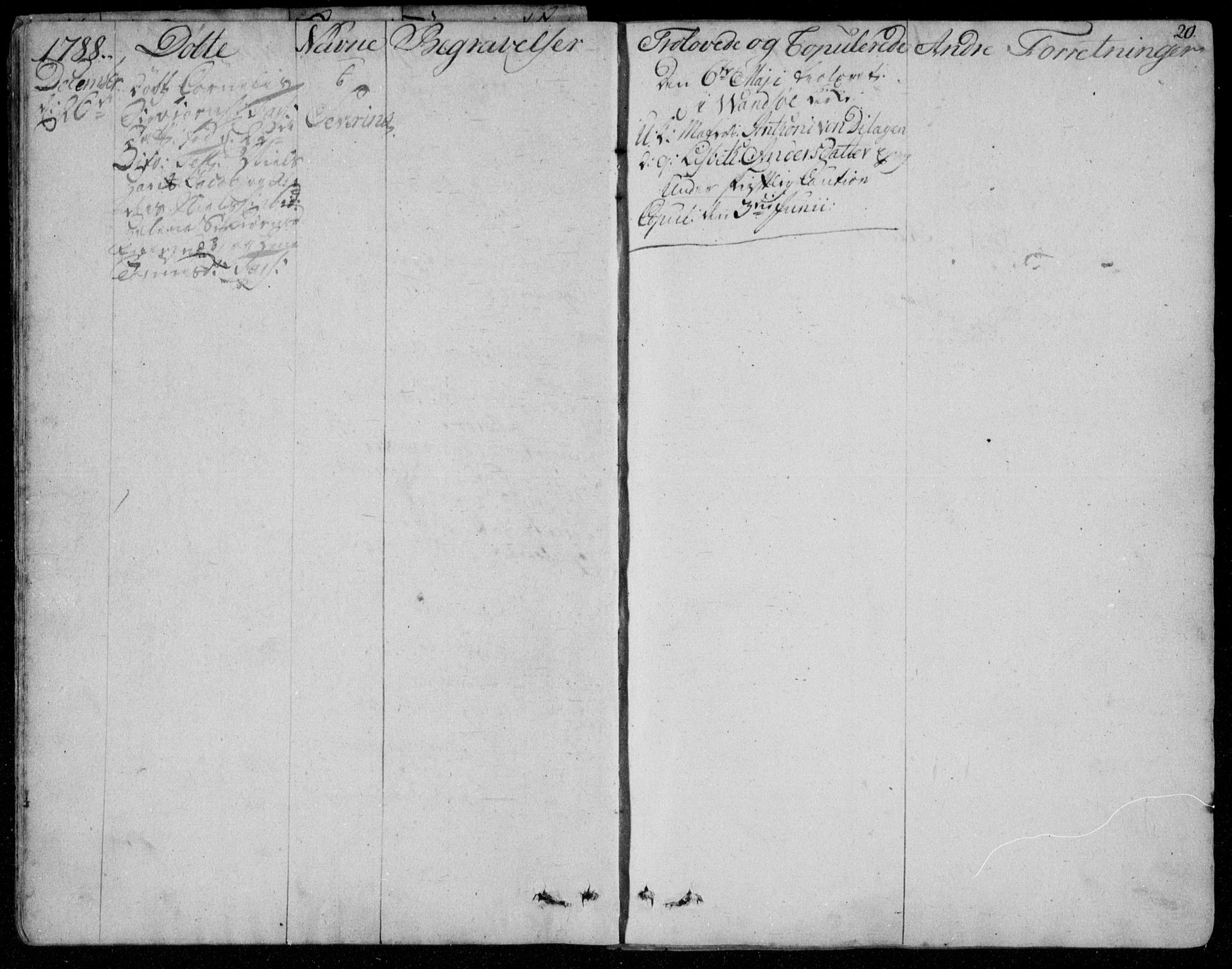 Farsund sokneprestkontor, SAK/1111-0009/F/Fa/L0001: Ministerialbok nr. A 1, 1784-1815, s. 20