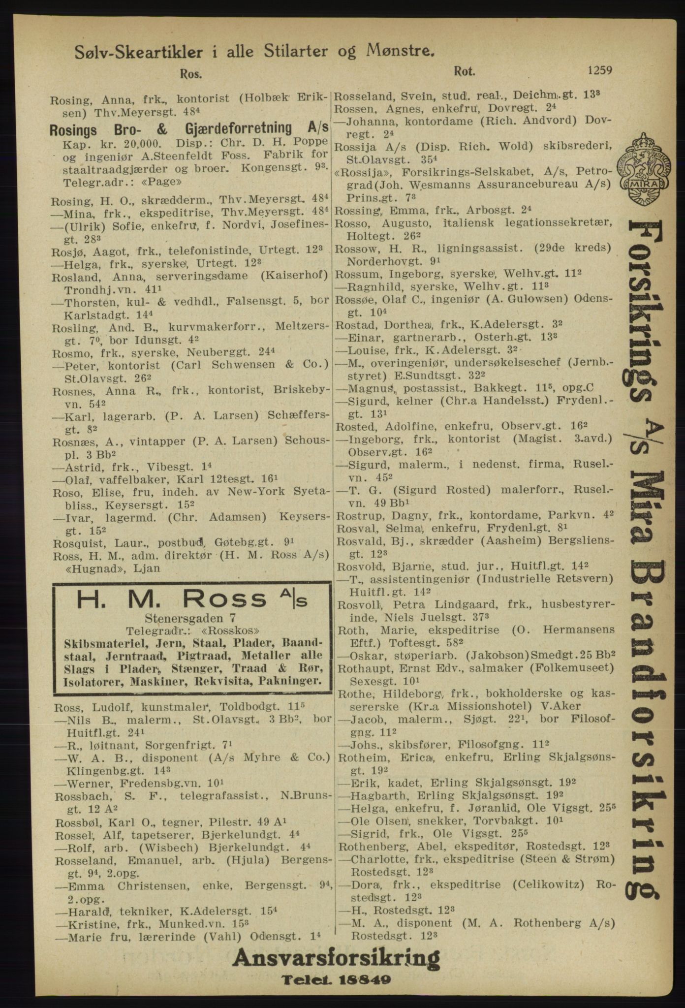 Kristiania/Oslo adressebok, PUBL/-, 1918, s. 1284