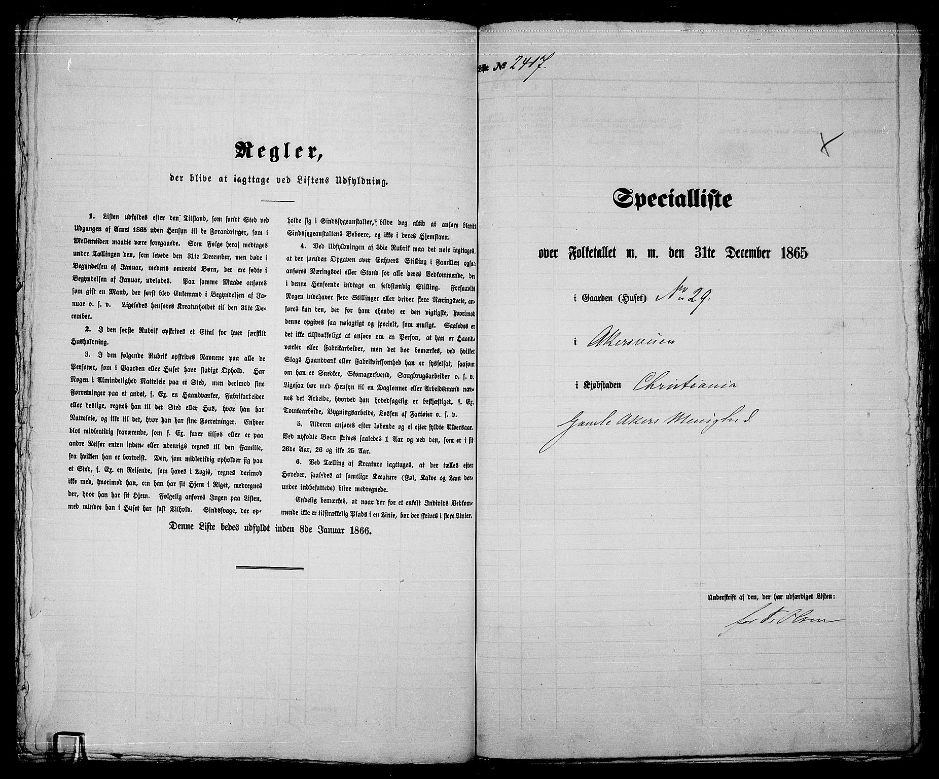 RA, Folketelling 1865 for 0301 Kristiania kjøpstad, 1865, s. 5368