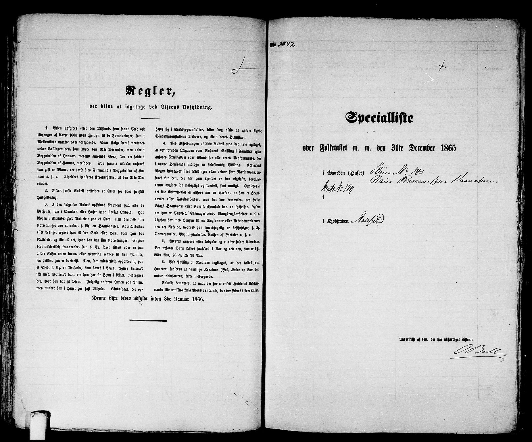 RA, Folketelling 1865 for 1501P Ålesund prestegjeld, 1865, s. 92