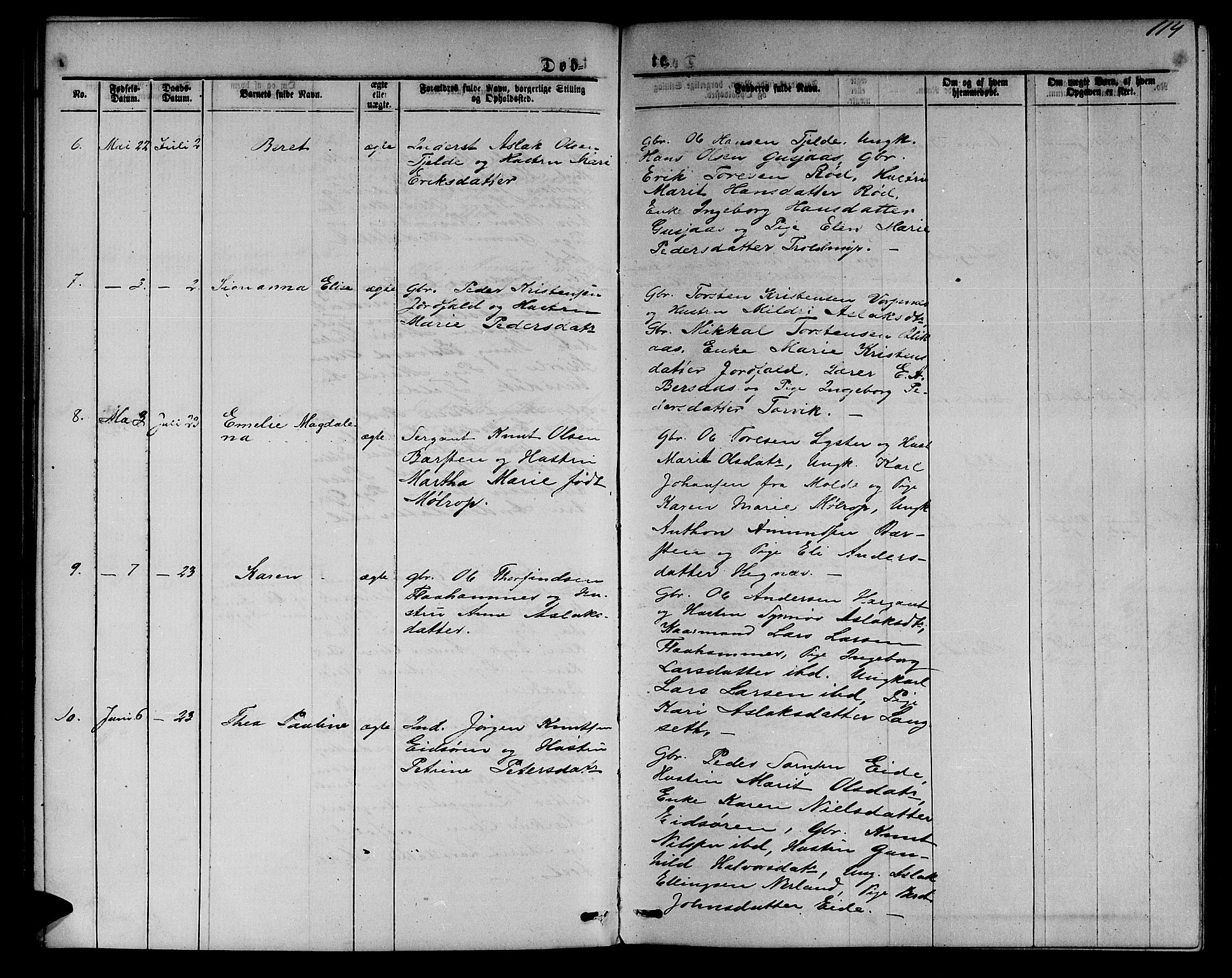 Ministerialprotokoller, klokkerbøker og fødselsregistre - Møre og Romsdal, AV/SAT-A-1454/551/L0630: Klokkerbok nr. 551C02, 1867-1885, s. 114