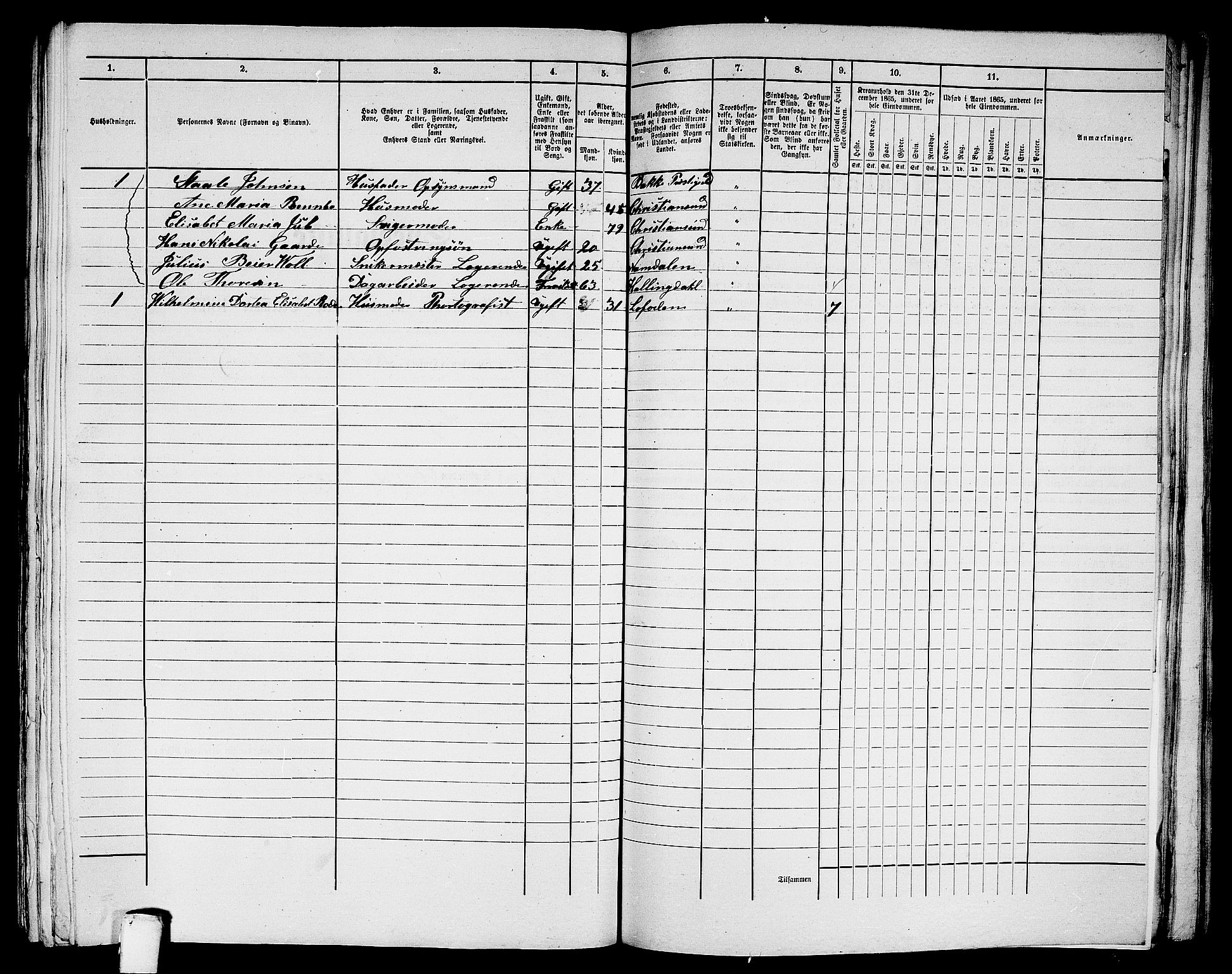 RA, Folketelling 1865 for 1503B Kristiansund prestegjeld, Kristiansund kjøpstad, 1865, s. 983