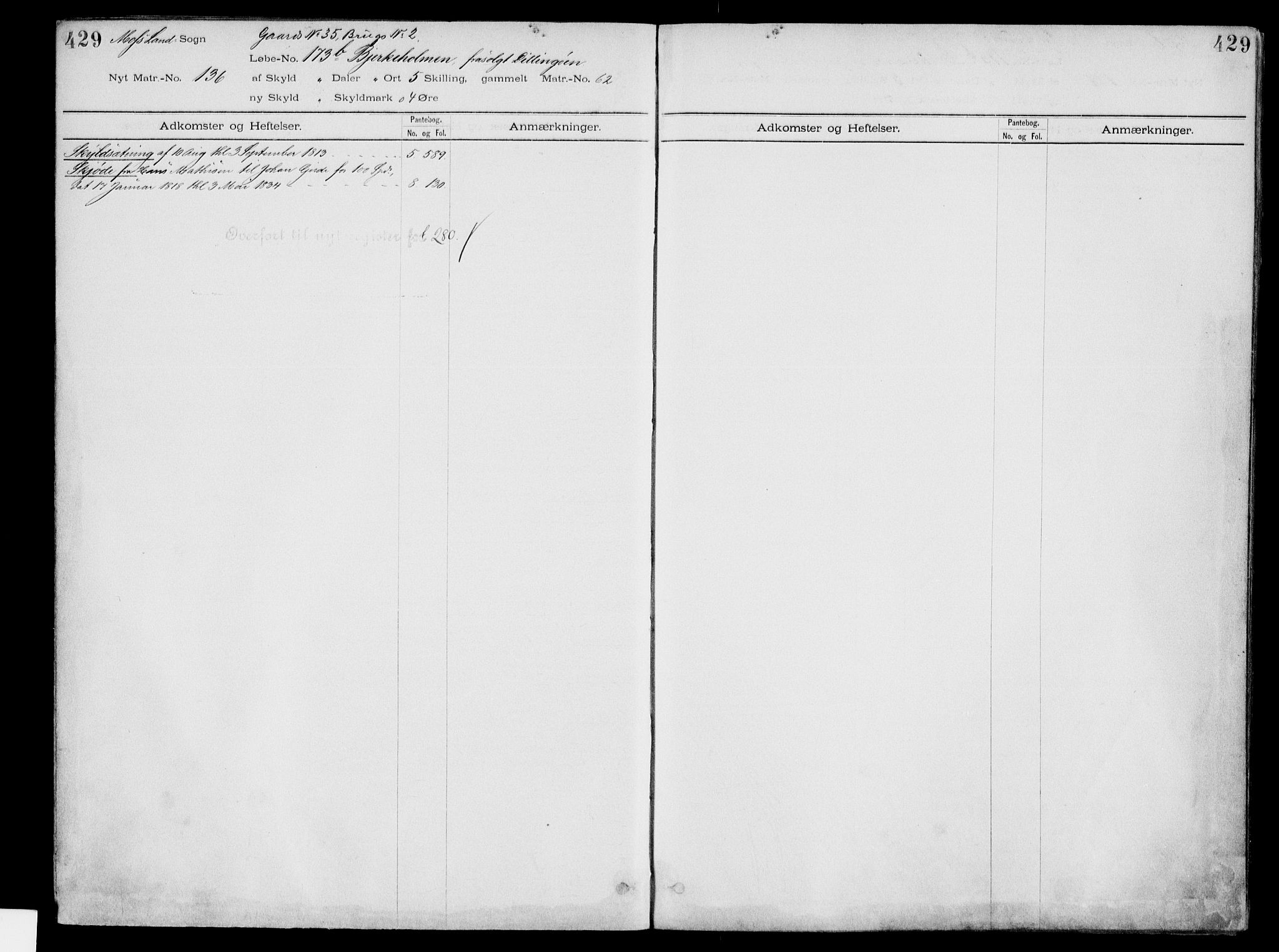 Moss sorenskriveri, SAO/A-10168: Panteregister nr. IV 3b, 1769-1926, s. 429