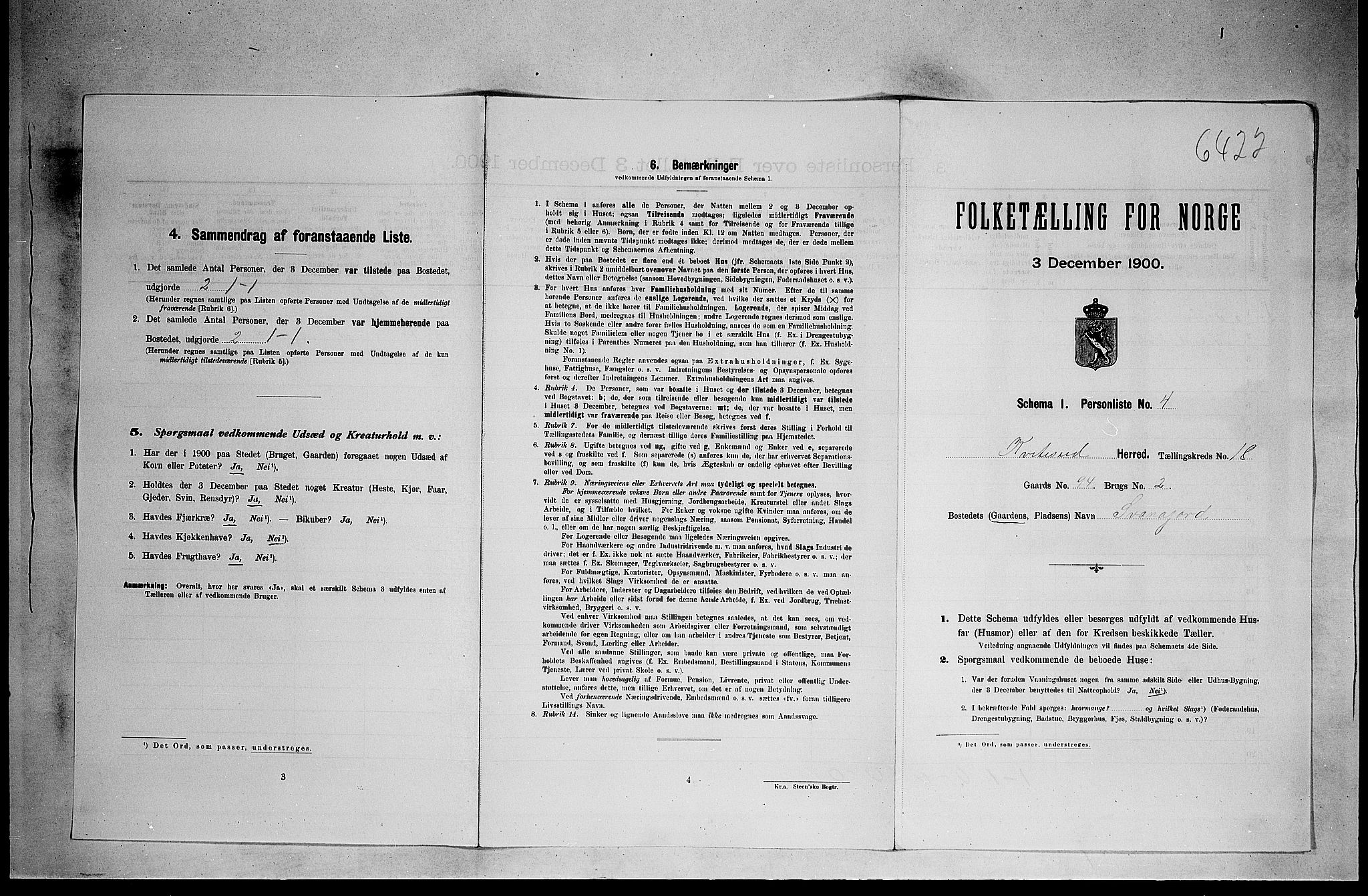 SAKO, Folketelling 1900 for 0829 Kviteseid herred, 1900, s. 1110