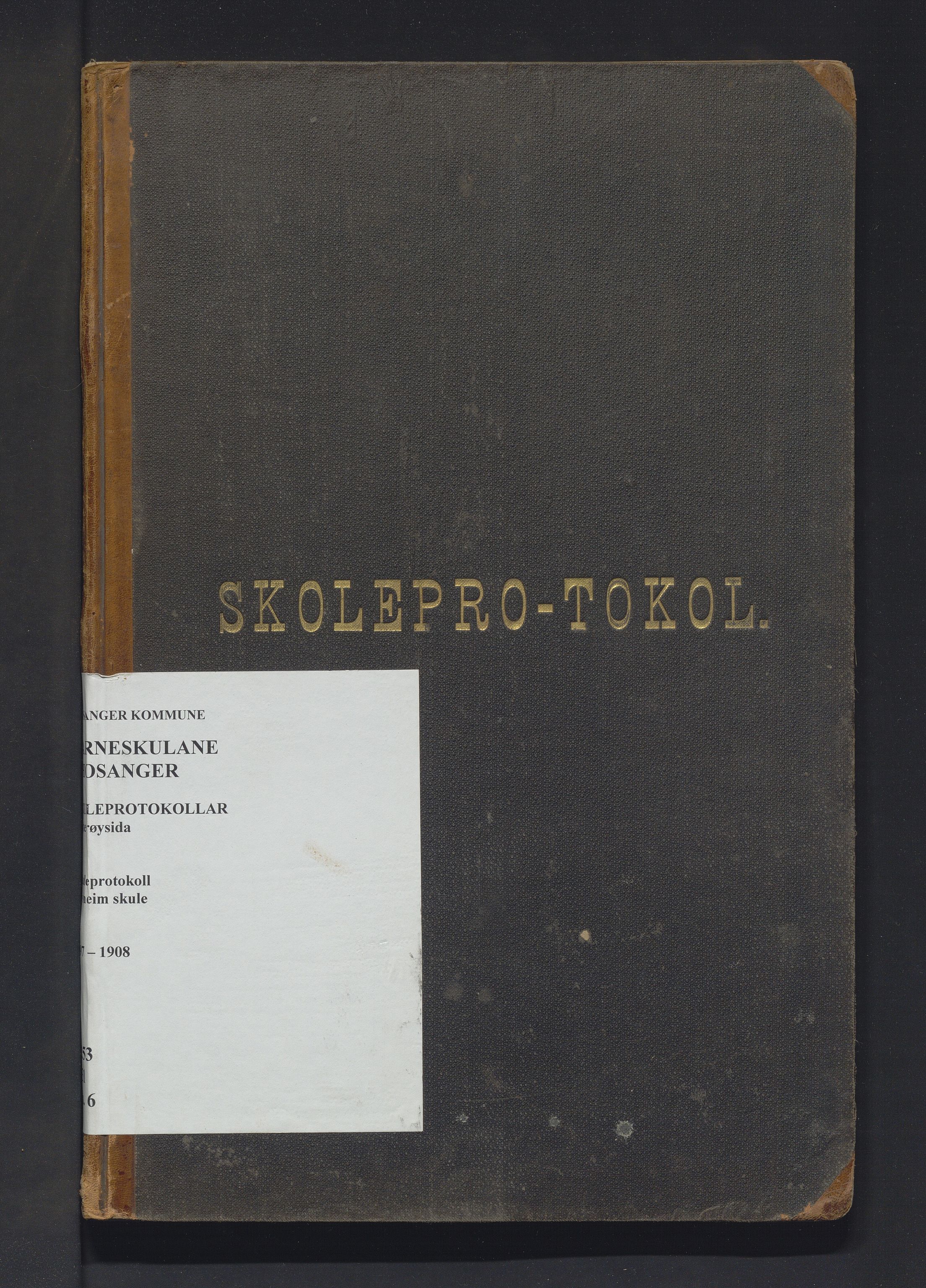 Hosanger kommune. Barneskulane, IKAH/1253a-231/F/Fa/L0006: Skuleprotokoll for Bysheim skule, 1897-1908