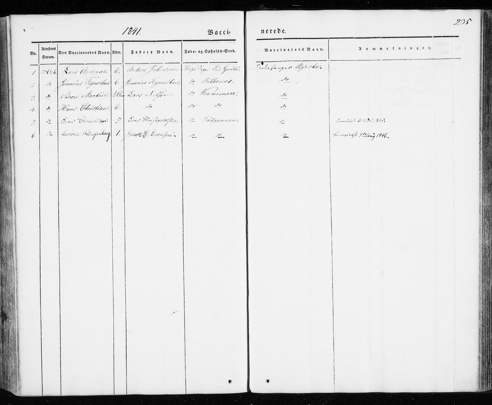 Karlsøy sokneprestembete, AV/SATØ-S-1299/H/Ha/Haa/L0009kirke: Ministerialbok nr. 9, 1838-1867, s. 235