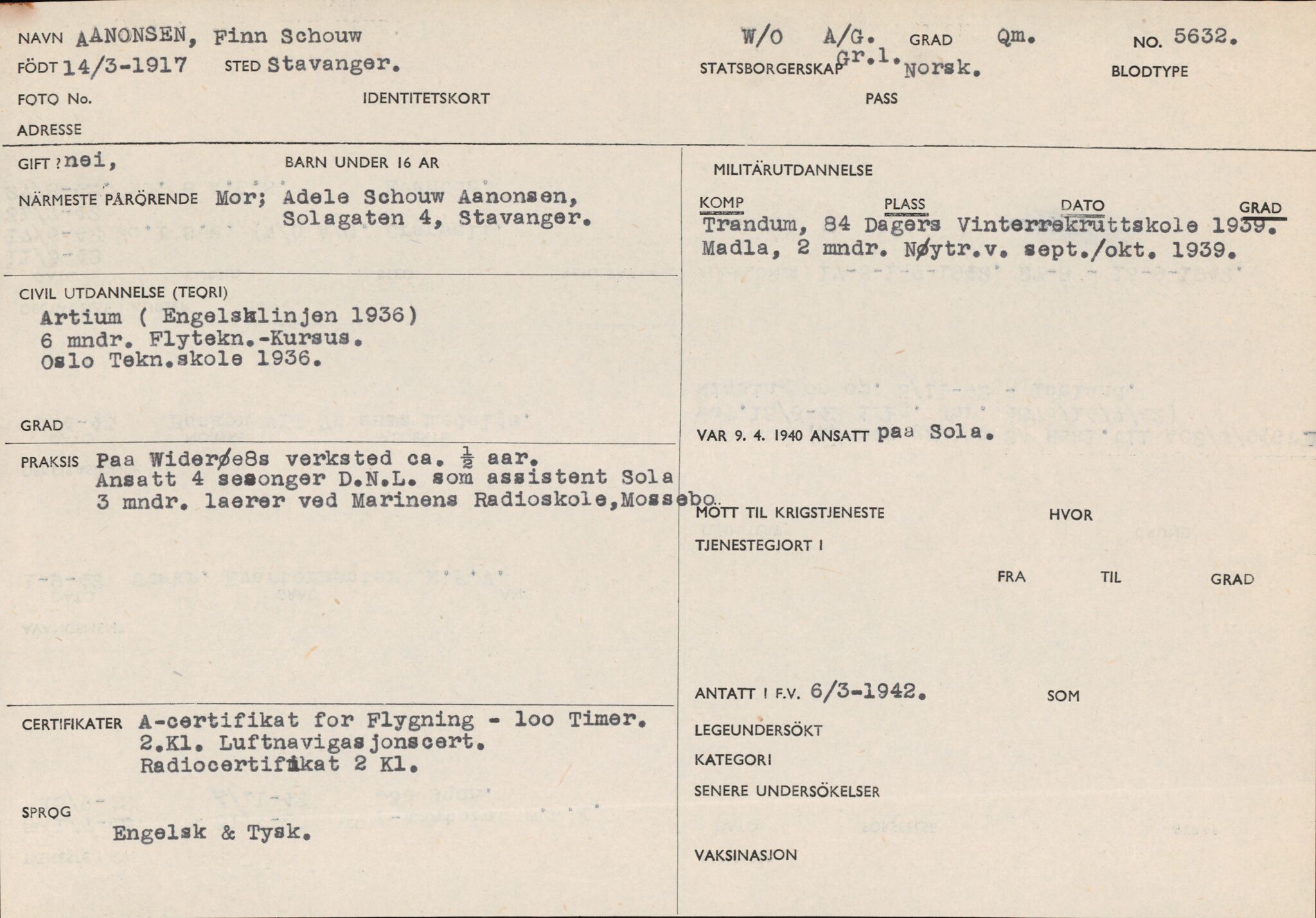 Forsvaret, Forsvarets overkommando/Luftforsvarsstaben, AV/RA-RAFA-4079/P/Pa/L0052: Personellpapirer, 1917, s. 570