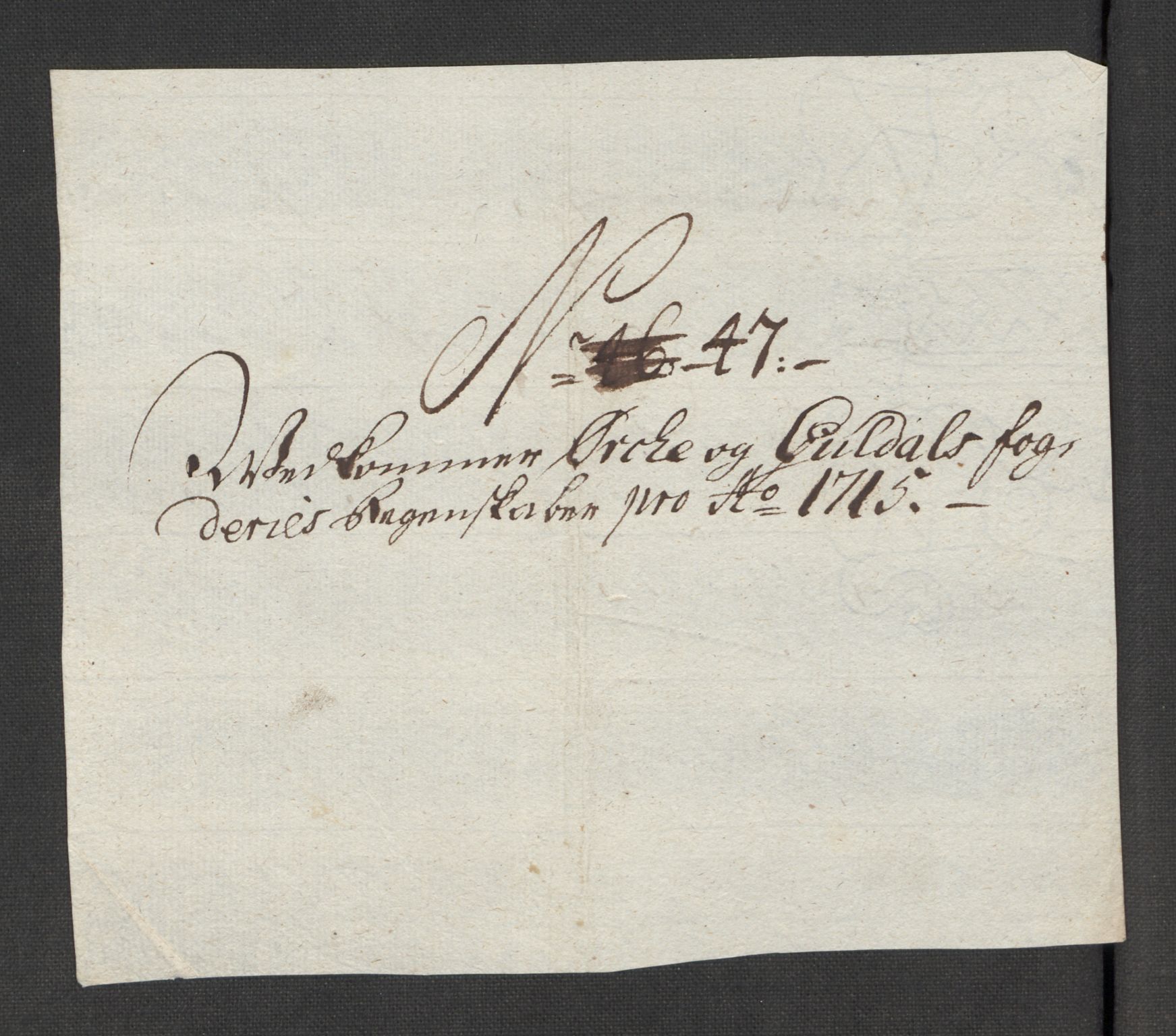 Rentekammeret inntil 1814, Reviderte regnskaper, Fogderegnskap, RA/EA-4092/R60/L3966: Fogderegnskap Orkdal og Gauldal, 1715, s. 405