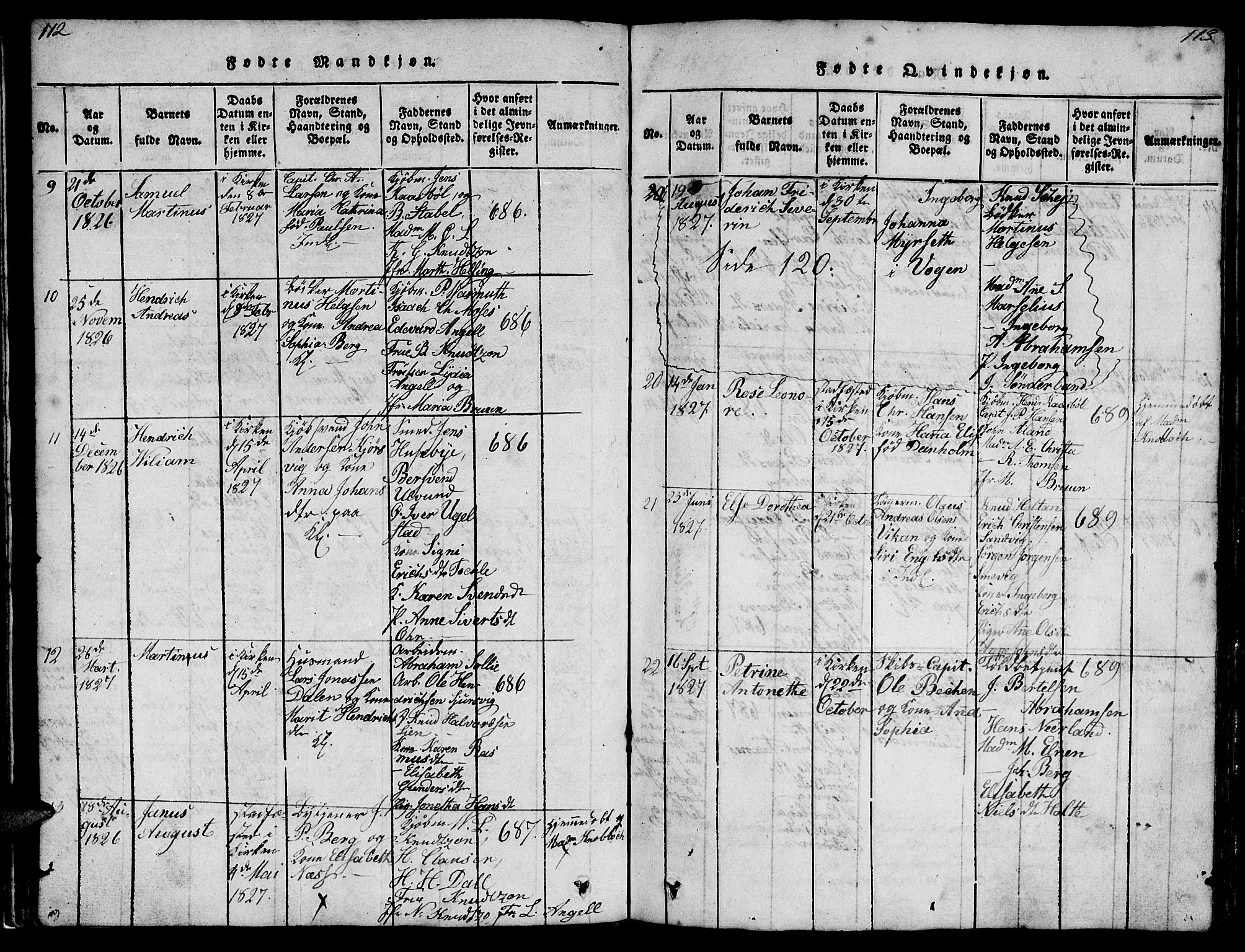 Ministerialprotokoller, klokkerbøker og fødselsregistre - Møre og Romsdal, AV/SAT-A-1454/572/L0856: Klokkerbok nr. 572C01, 1819-1832, s. 112-113