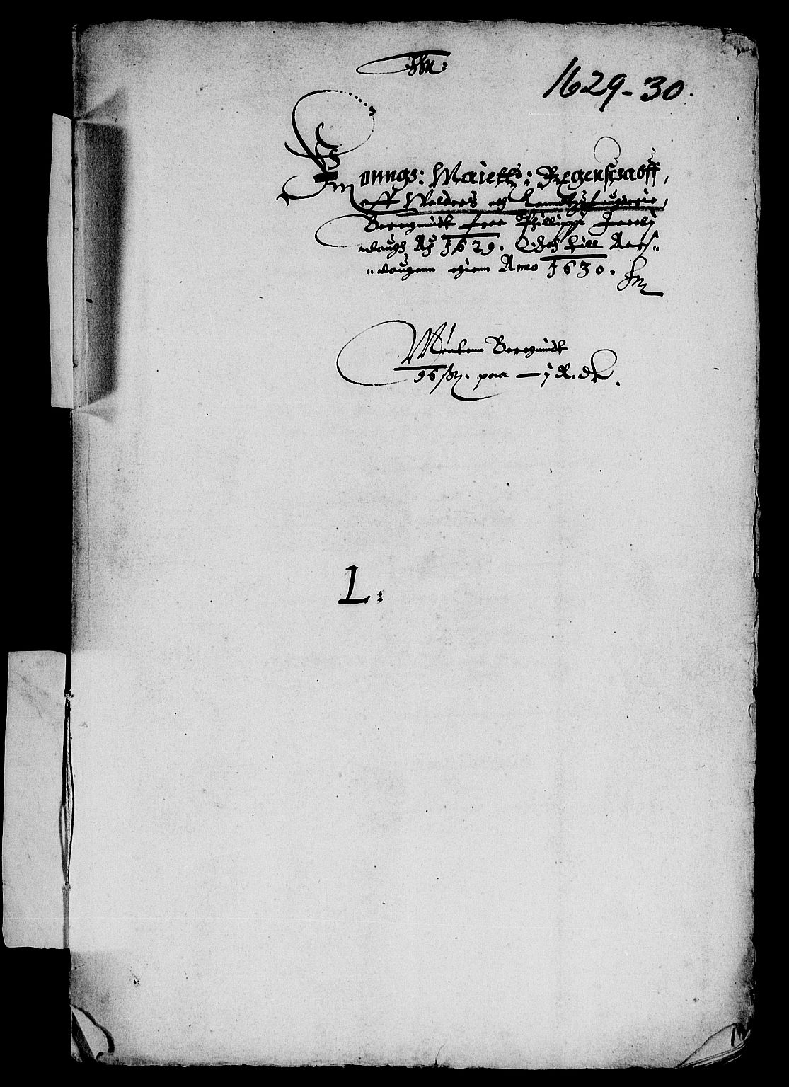 Rentekammeret inntil 1814, Reviderte regnskaper, Lensregnskaper, RA/EA-5023/R/Rb/Rba/L0095: Akershus len, 1629-1630