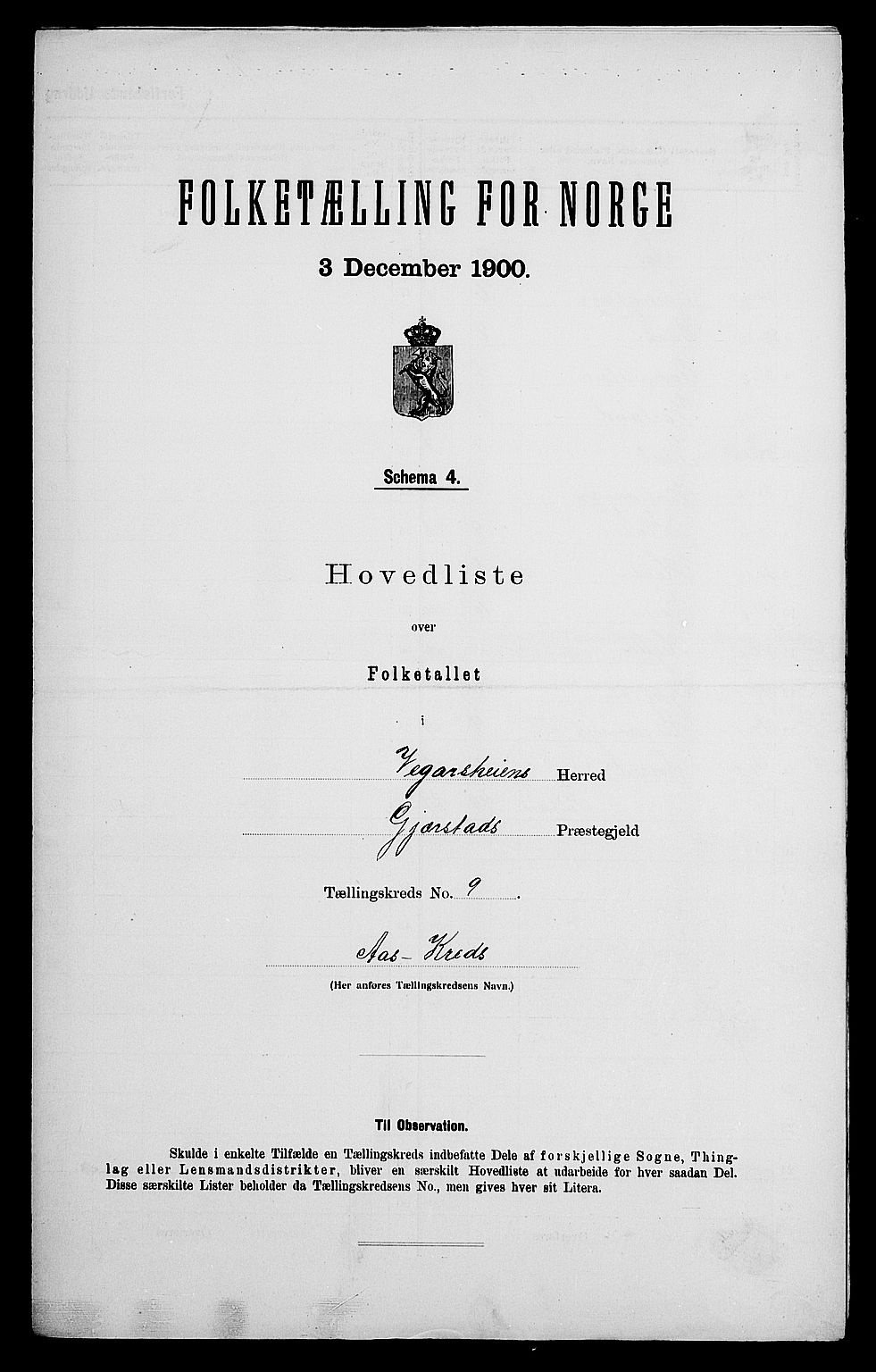 SAK, Folketelling 1900 for 0912 Vegårshei herred, 1900, s. 37