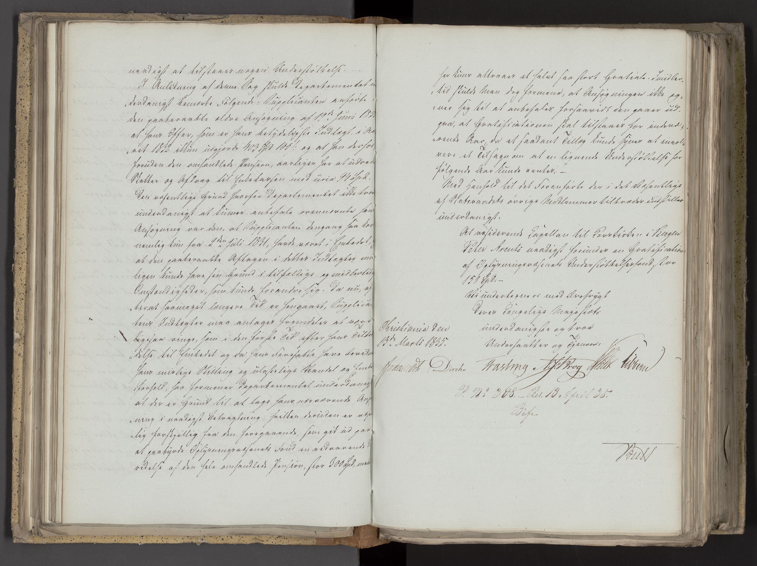 Statsrådsavdelingen i Stockholm, AV/RA-S-1003/D/Da/L0098: Regjeringsinnstillinger nr. 5461-5649, 1835
