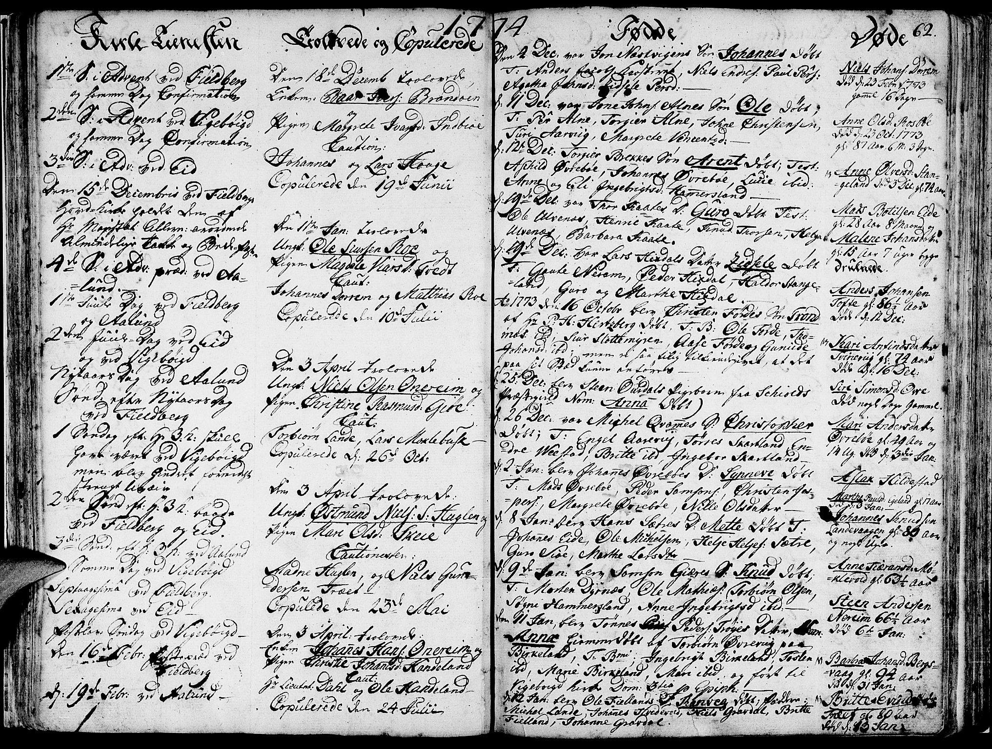 Fjelberg sokneprestembete, SAB/A-75201/H/Haa: Ministerialbok nr. A 2, 1760-1788, s. 62