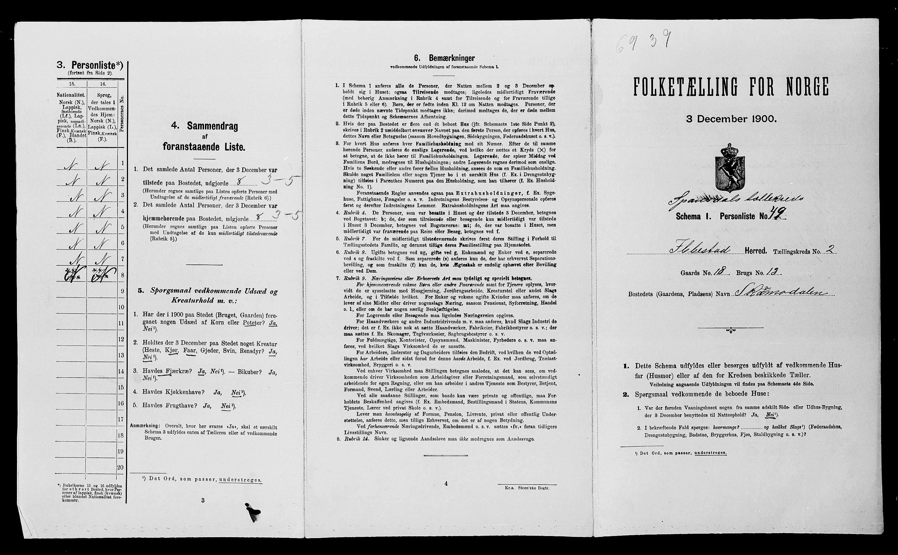 SATØ, Folketelling 1900 for 1917 Ibestad herred, 1900, s. 448