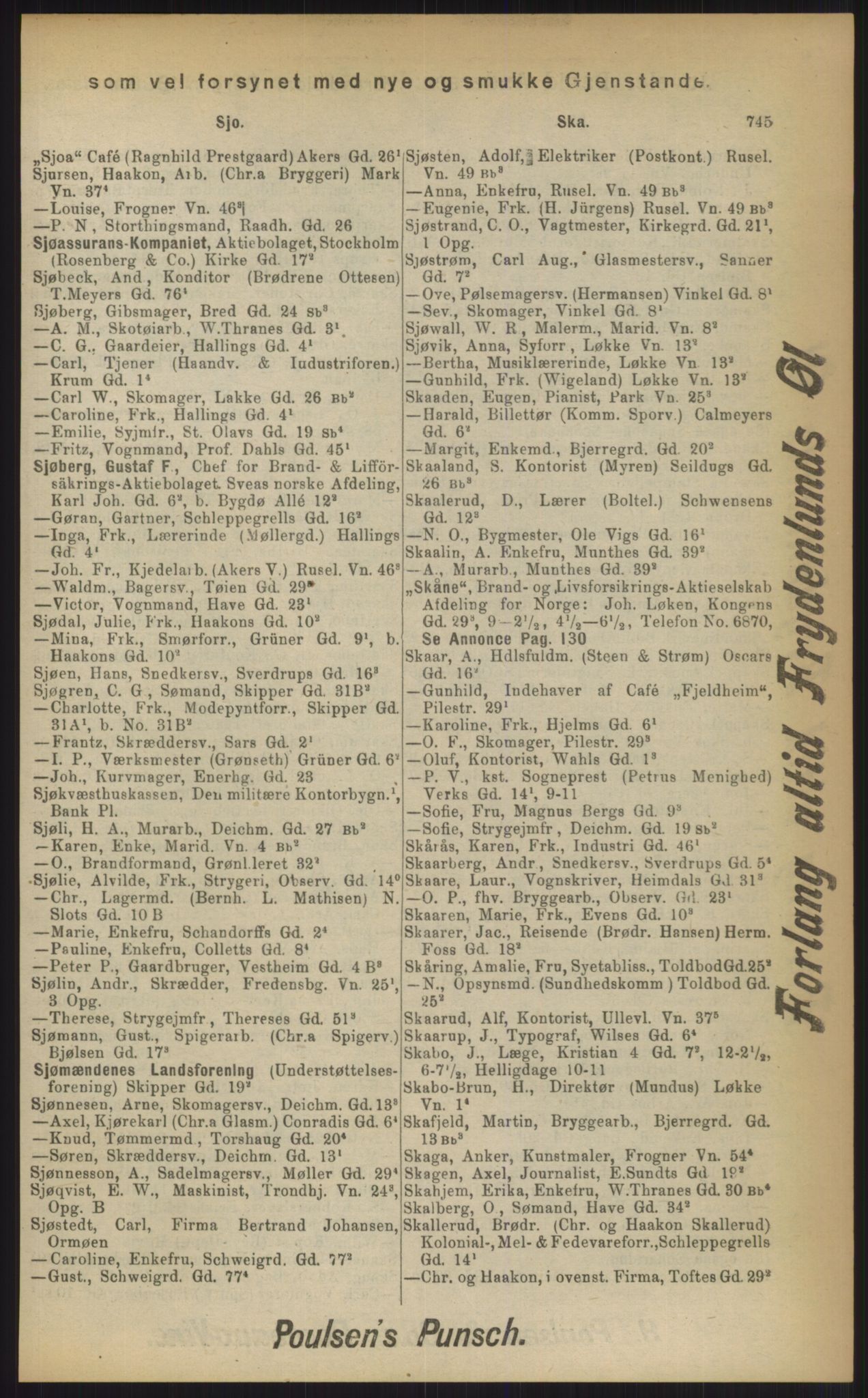 Kristiania/Oslo adressebok, PUBL/-, 1903, s. 745