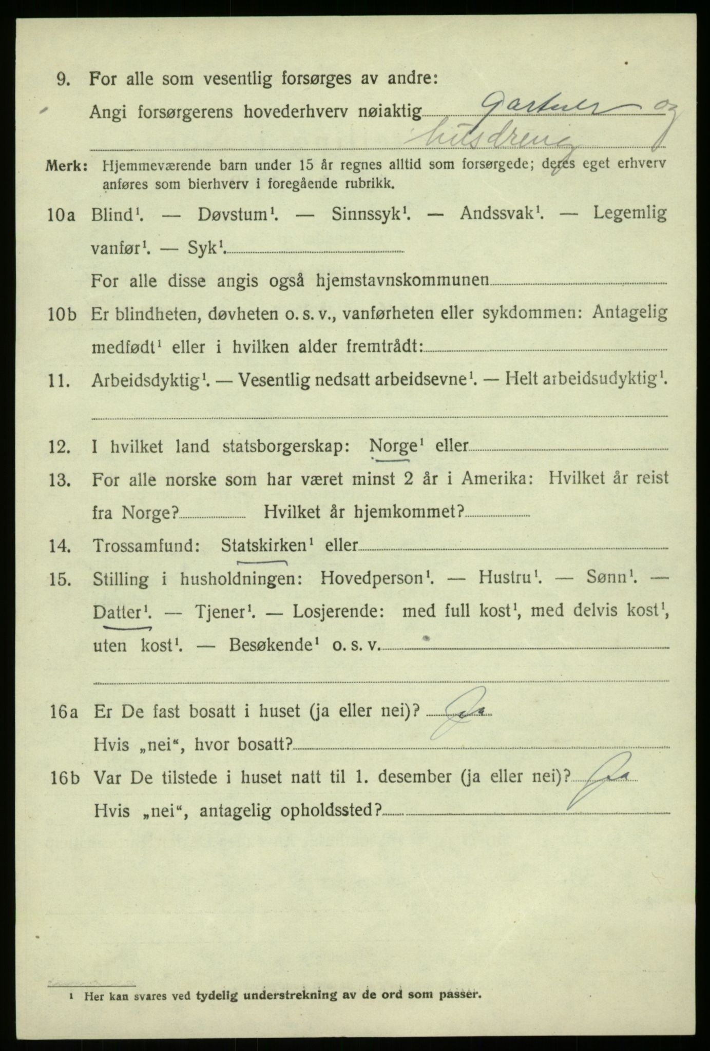 SAB, Folketelling 1920 for 1249 Fana herred, 1920, s. 13000