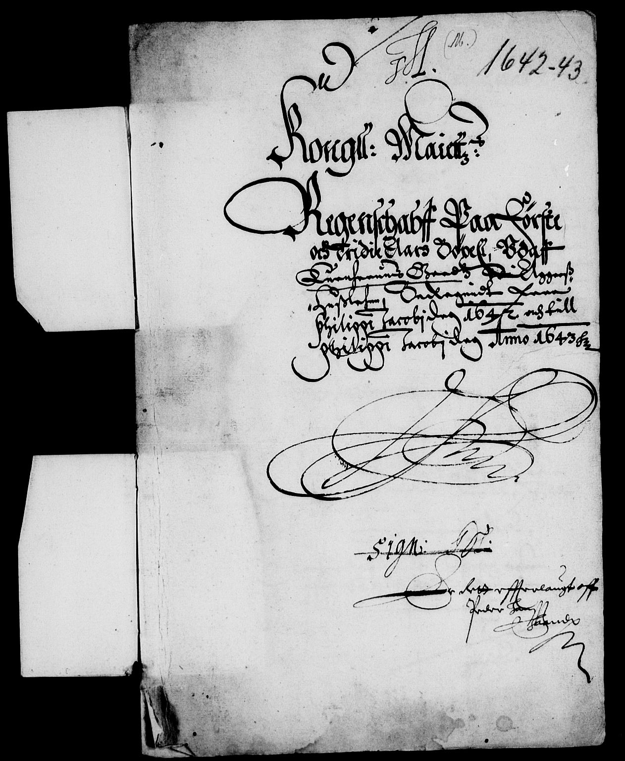 Rentekammeret inntil 1814, Reviderte regnskaper, Lensregnskaper, AV/RA-EA-5023/R/Rb/Rba/L0165: Akershus len, 1642-1643