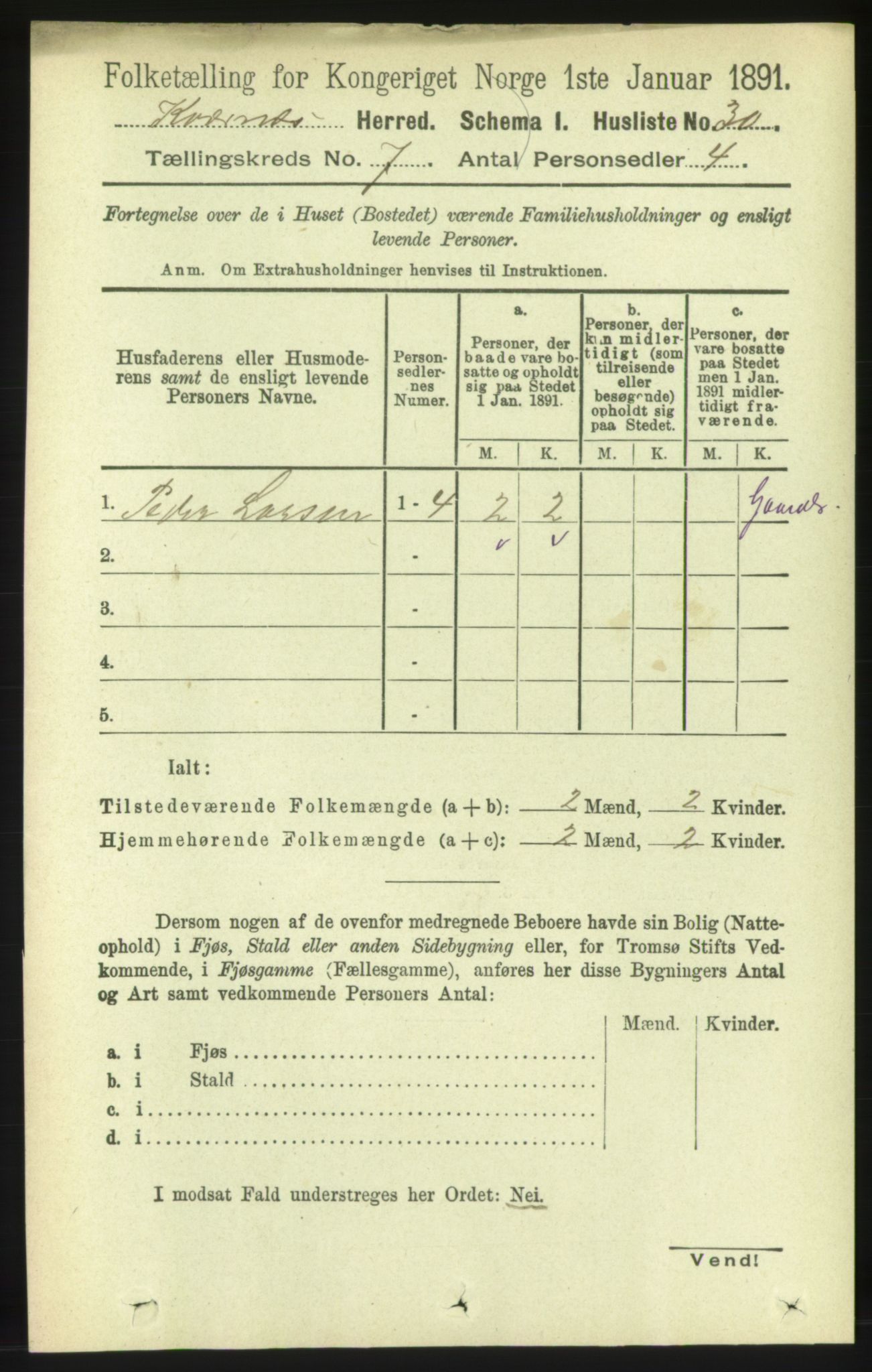 RA, Folketelling 1891 for 1553 Kvernes herred, 1891, s. 3243