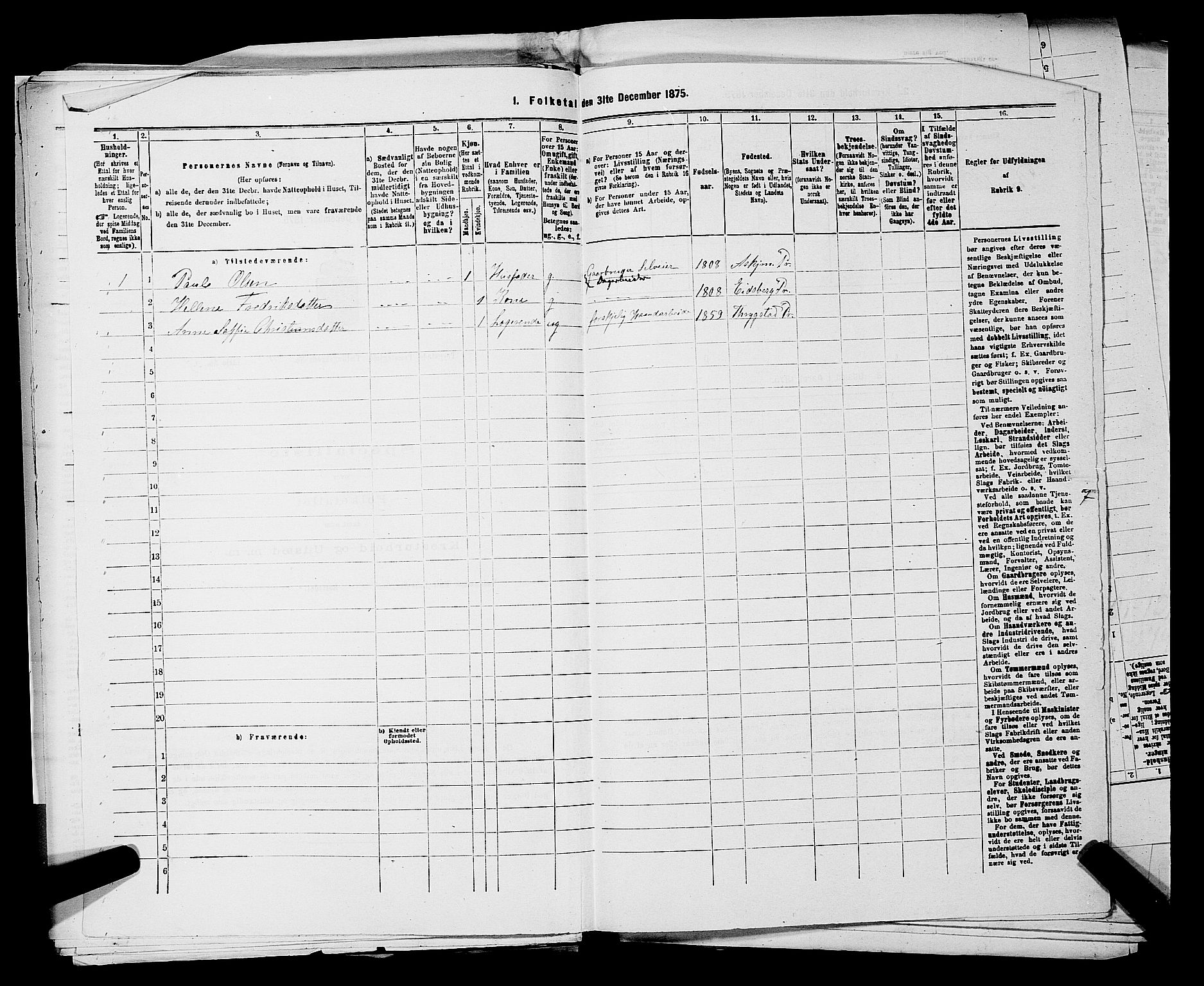 RA, Folketelling 1875 for 0122P Trøgstad prestegjeld, 1875, s. 1086