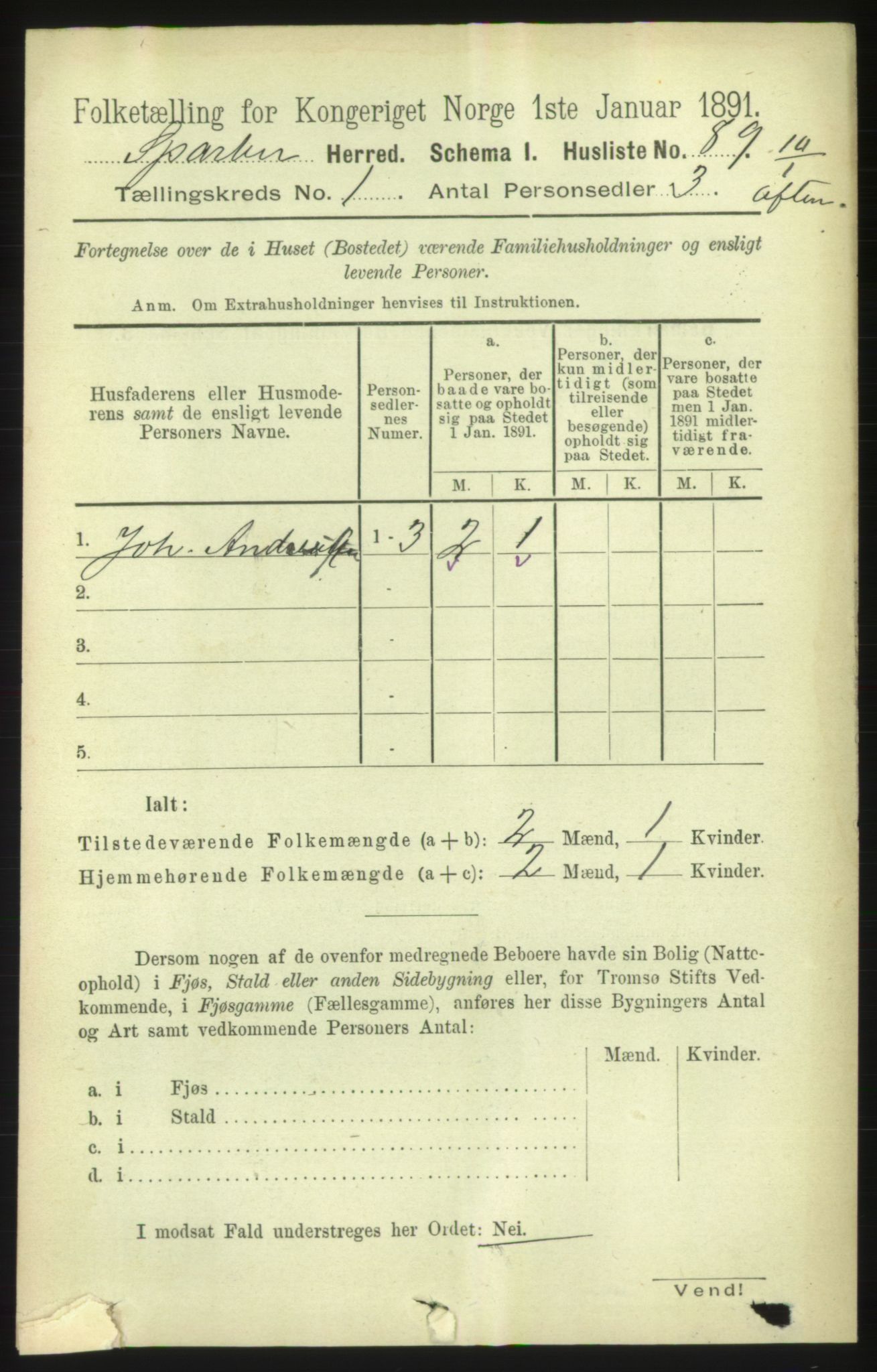 RA, Folketelling 1891 for 1731 Sparbu herred, 1891, s. 115