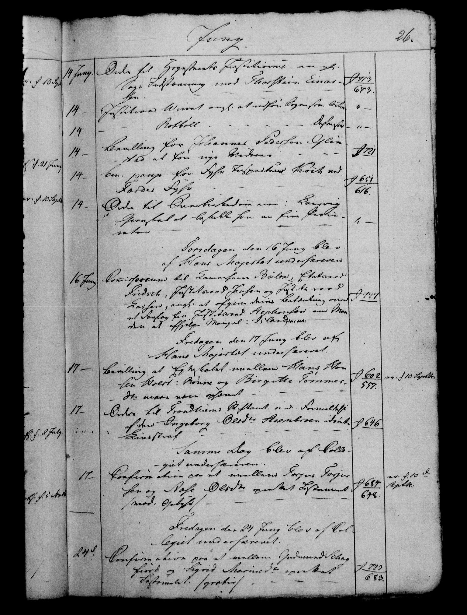 Danske Kanselli 1800-1814, RA/EA-3024/H/Hf/Hfb/Hfbc/L0009: Underskrivelsesbok m. register, 1808, s. 26