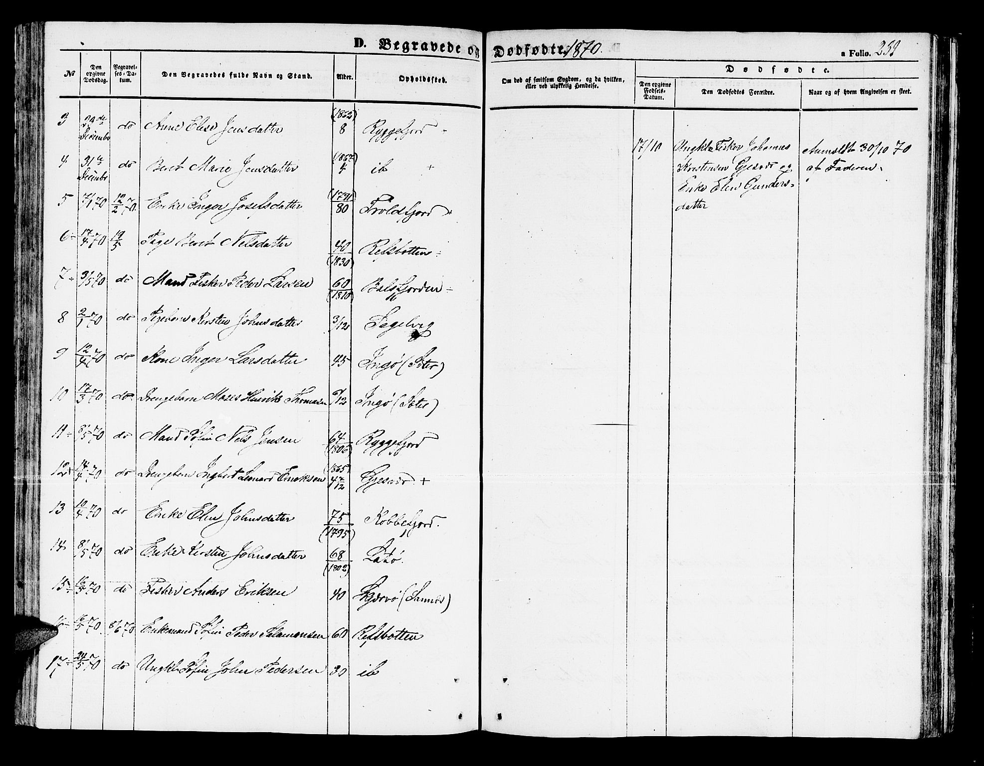 Måsøy sokneprestkontor, AV/SATØ-S-1348/H/Hb/L0001klokker: Klokkerbok nr. 1, 1852-1877, s. 239