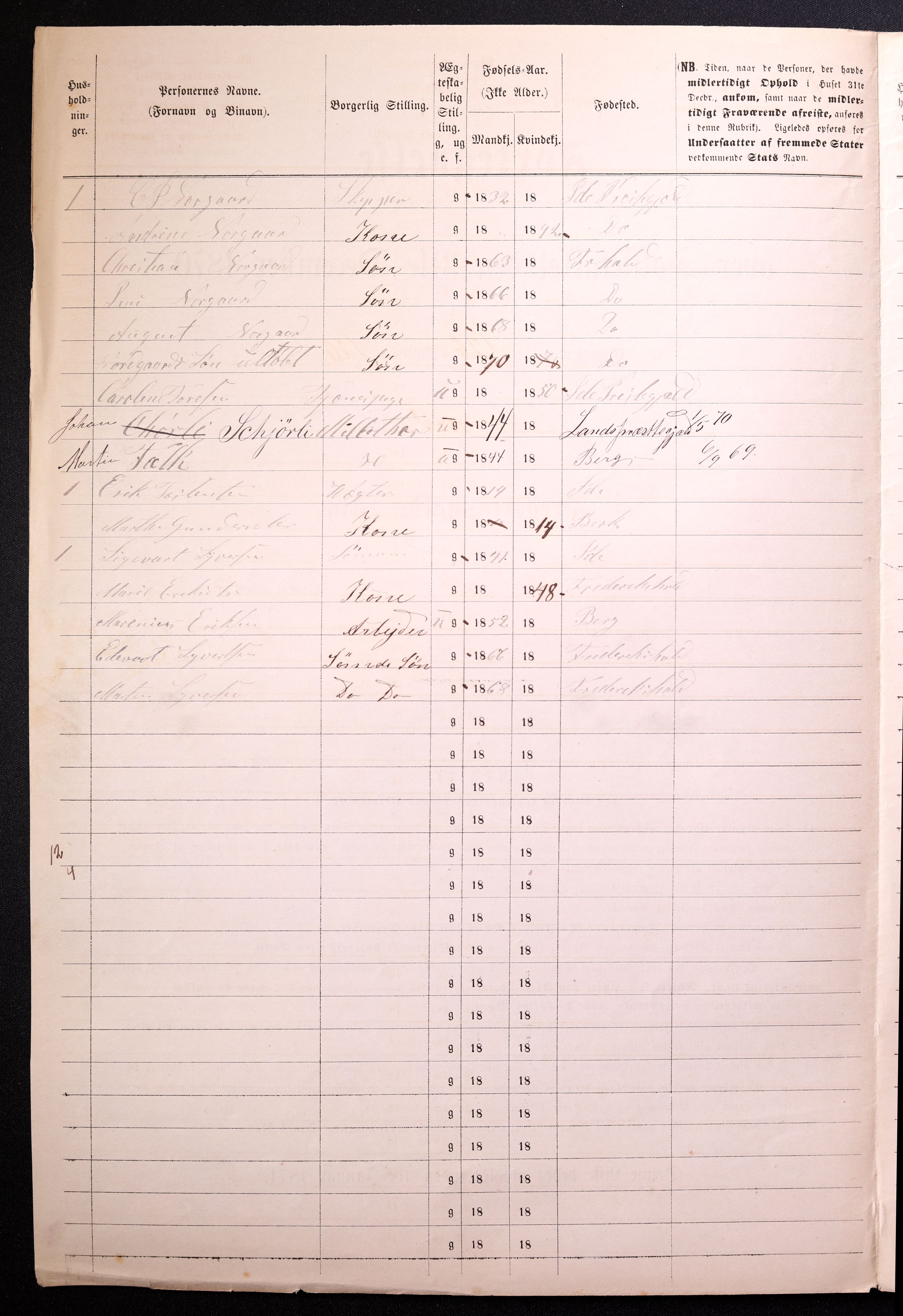 RA, Folketelling 1870 for 0101 Fredrikshald kjøpstad, 1870, s. 860