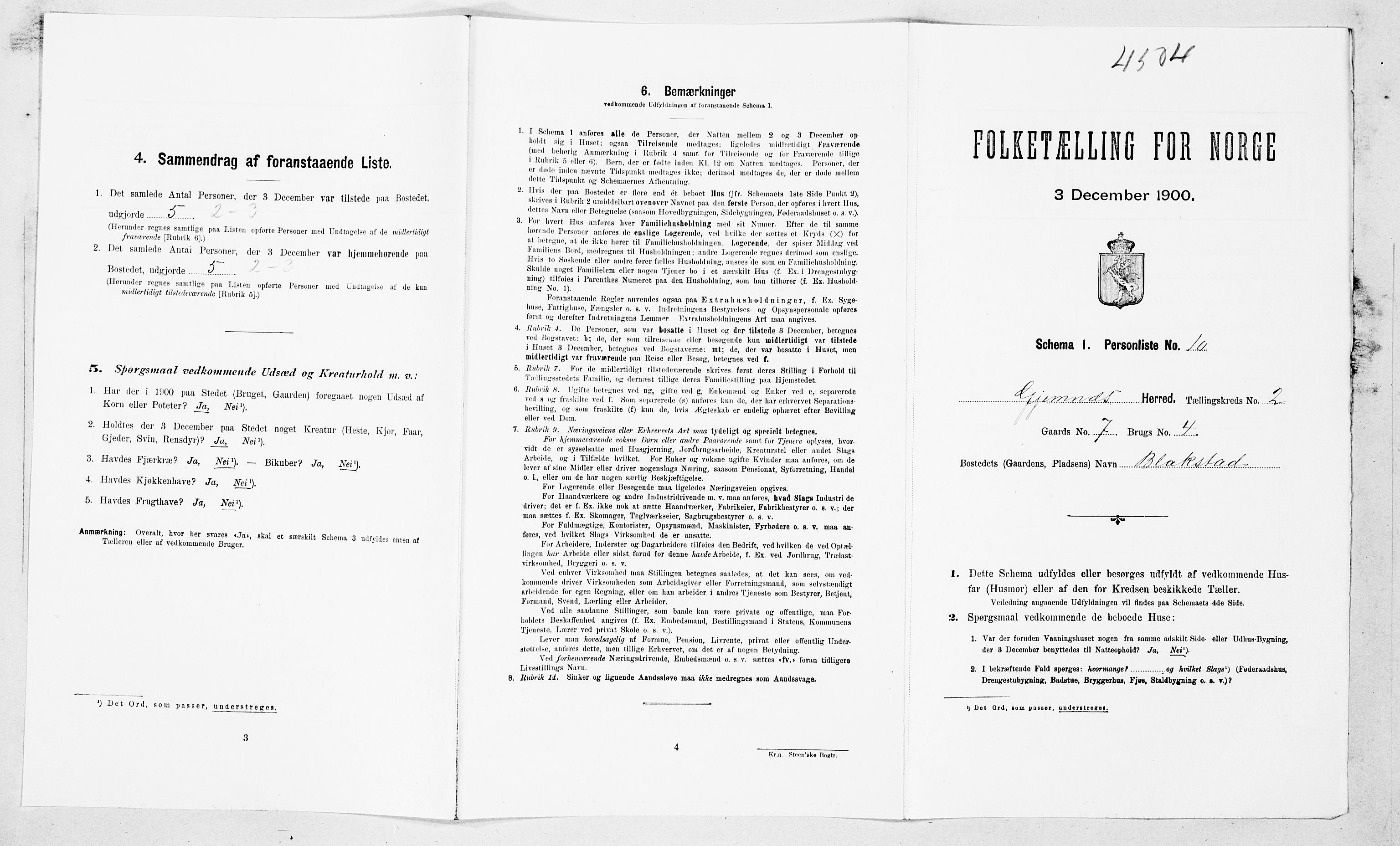 SAT, Folketelling 1900 for 1557 Gjemnes herred, 1900, s. 106