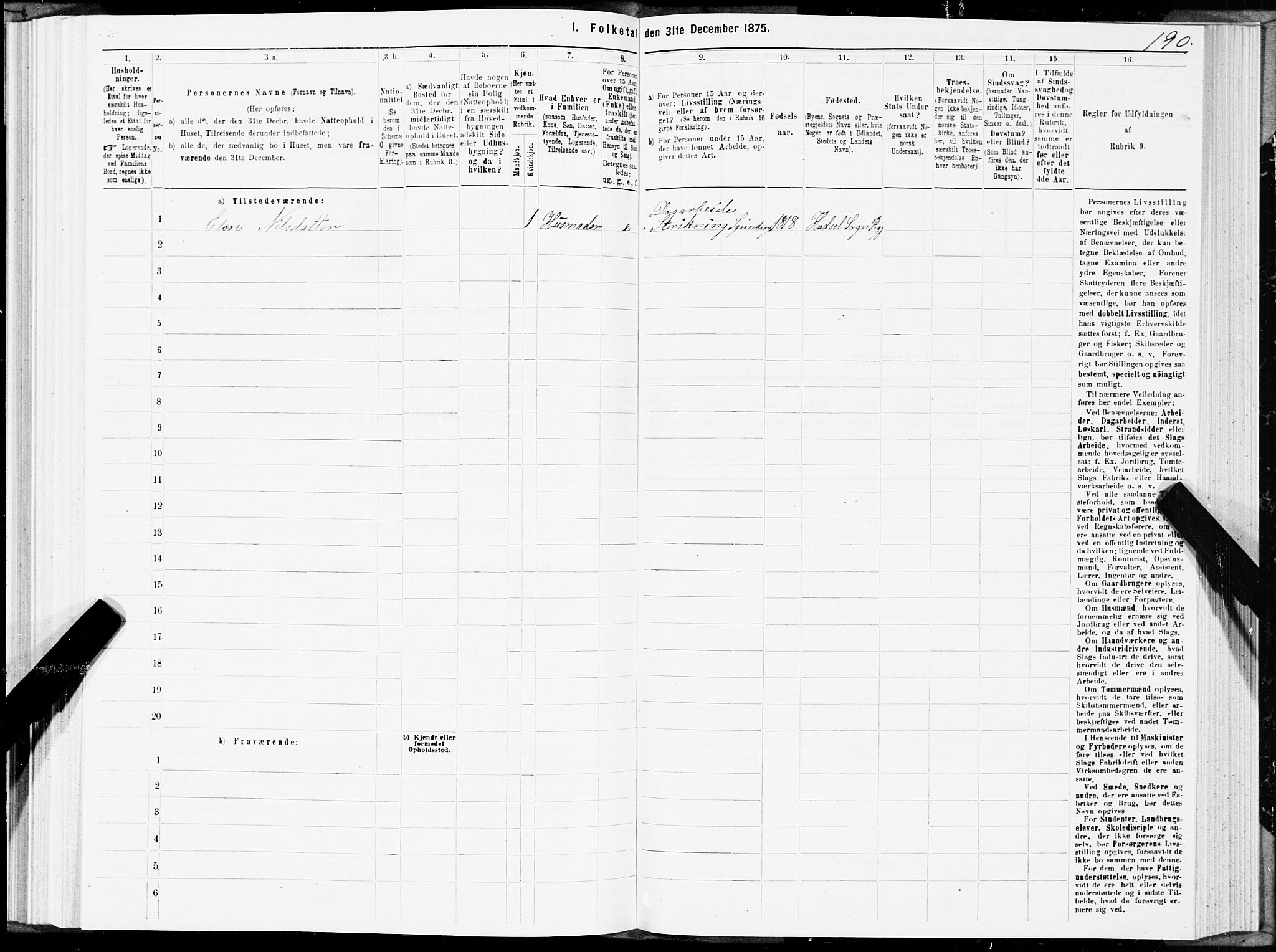 SAT, Folketelling 1875 for 1866P Hadsel prestegjeld, 1875, s. 3190