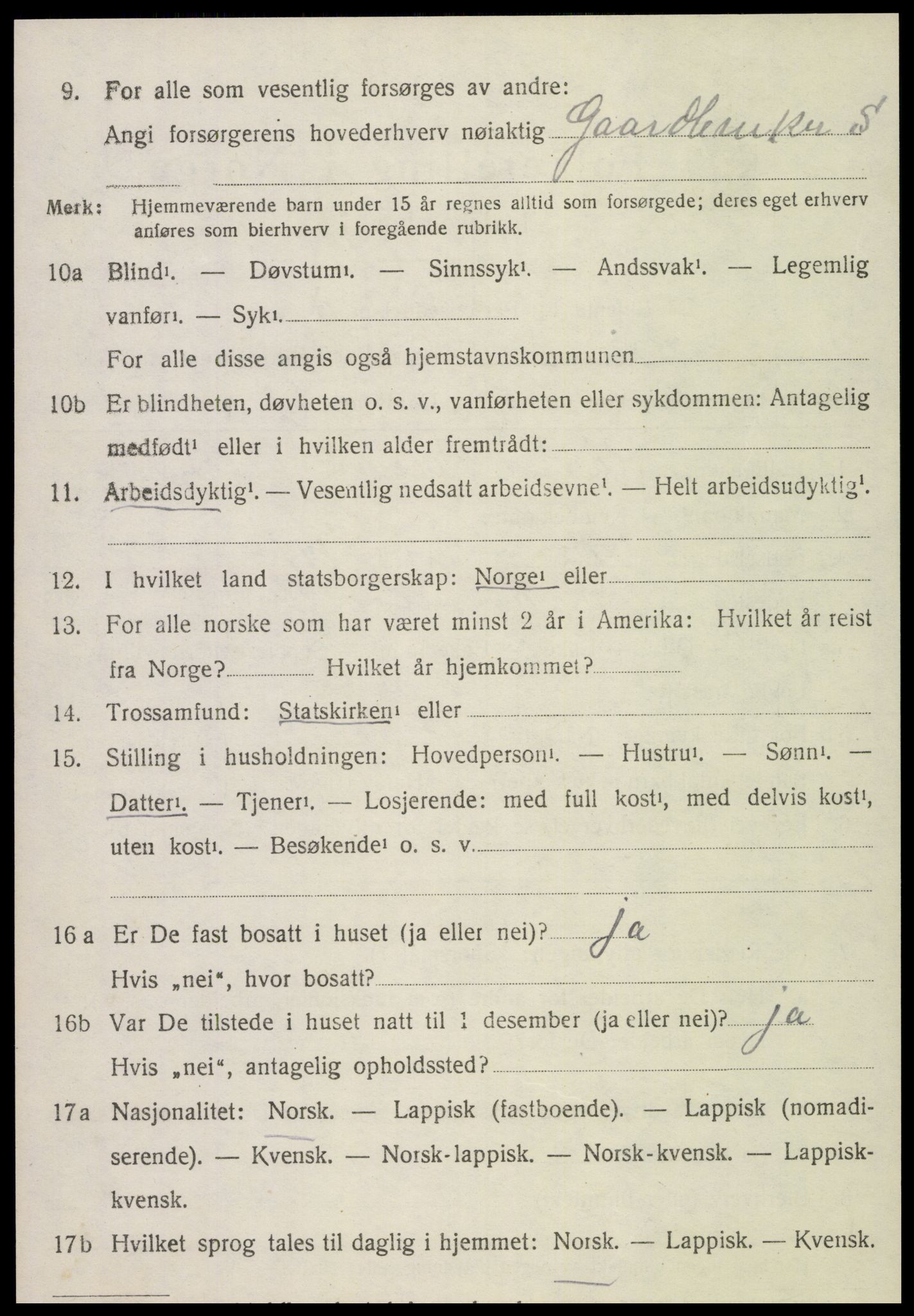 SAT, Folketelling 1920 for 1735 Kvam herred, 1920, s. 1390