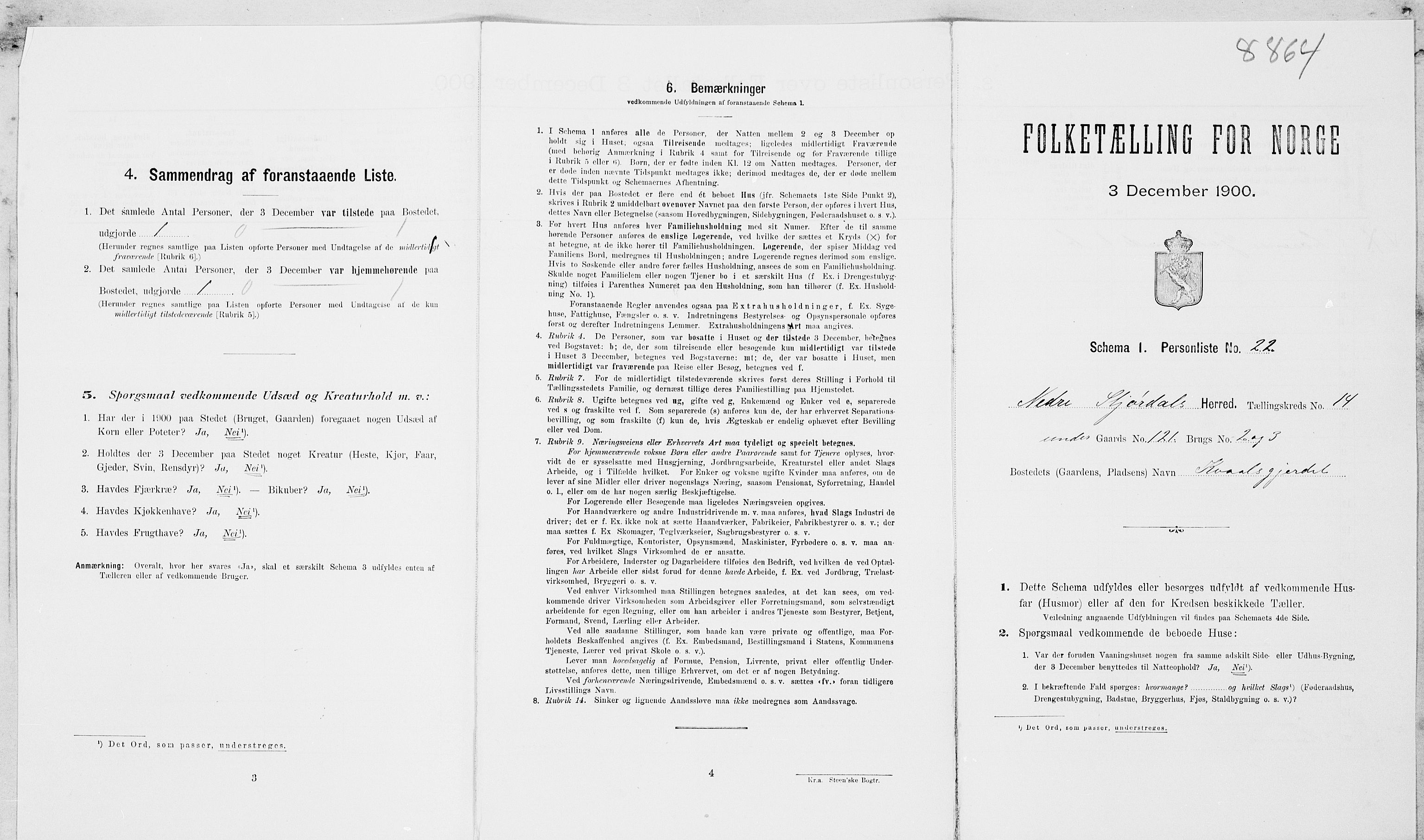 SAT, Folketelling 1900 for 1714 Nedre Stjørdal herred, 1900, s. 1680